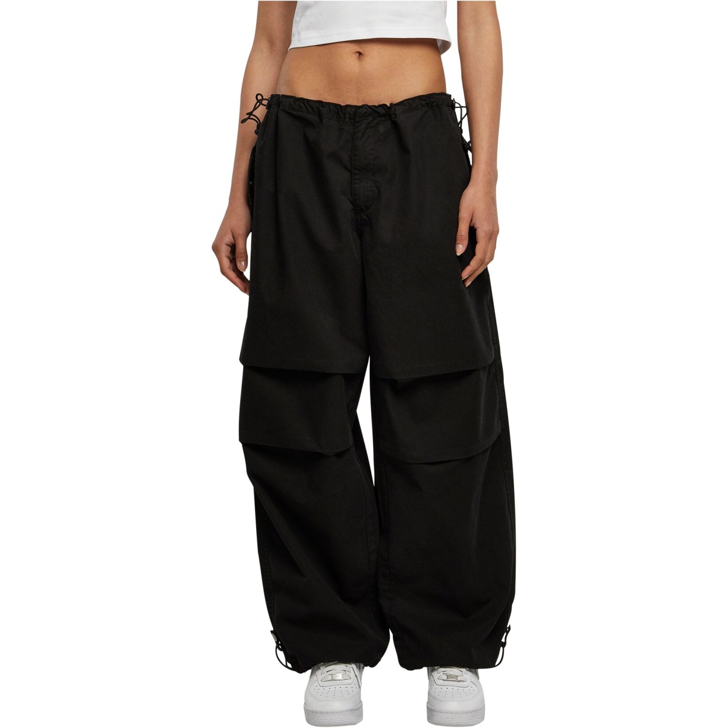 Urban Classics Ladies - Parachute Oversized Pantalon noir