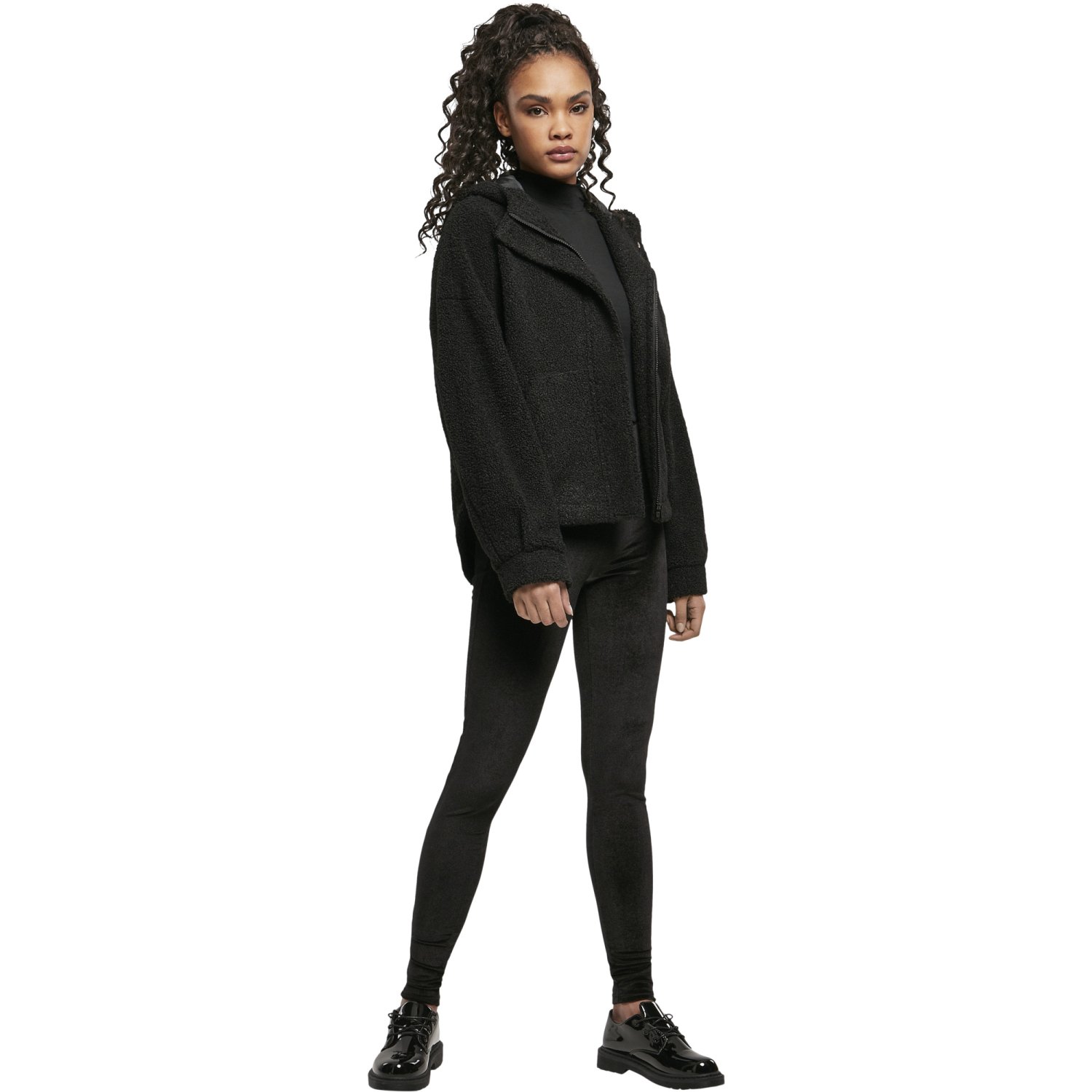 Urban Classics Ladies - Short Sherpa Veste noir