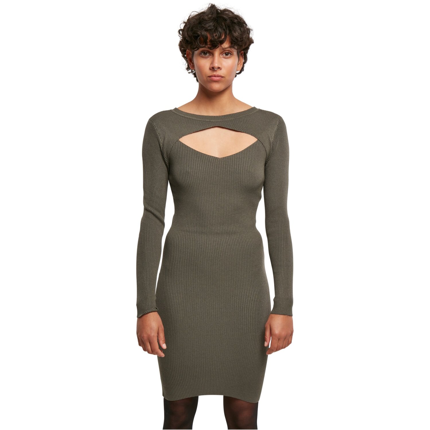 Urban Classics Ladies - CUT OUT Dress olive