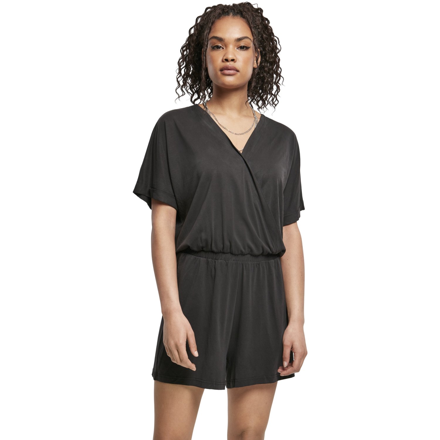 Urban Classics Ladies - MODAL Short Jumpsuit noir