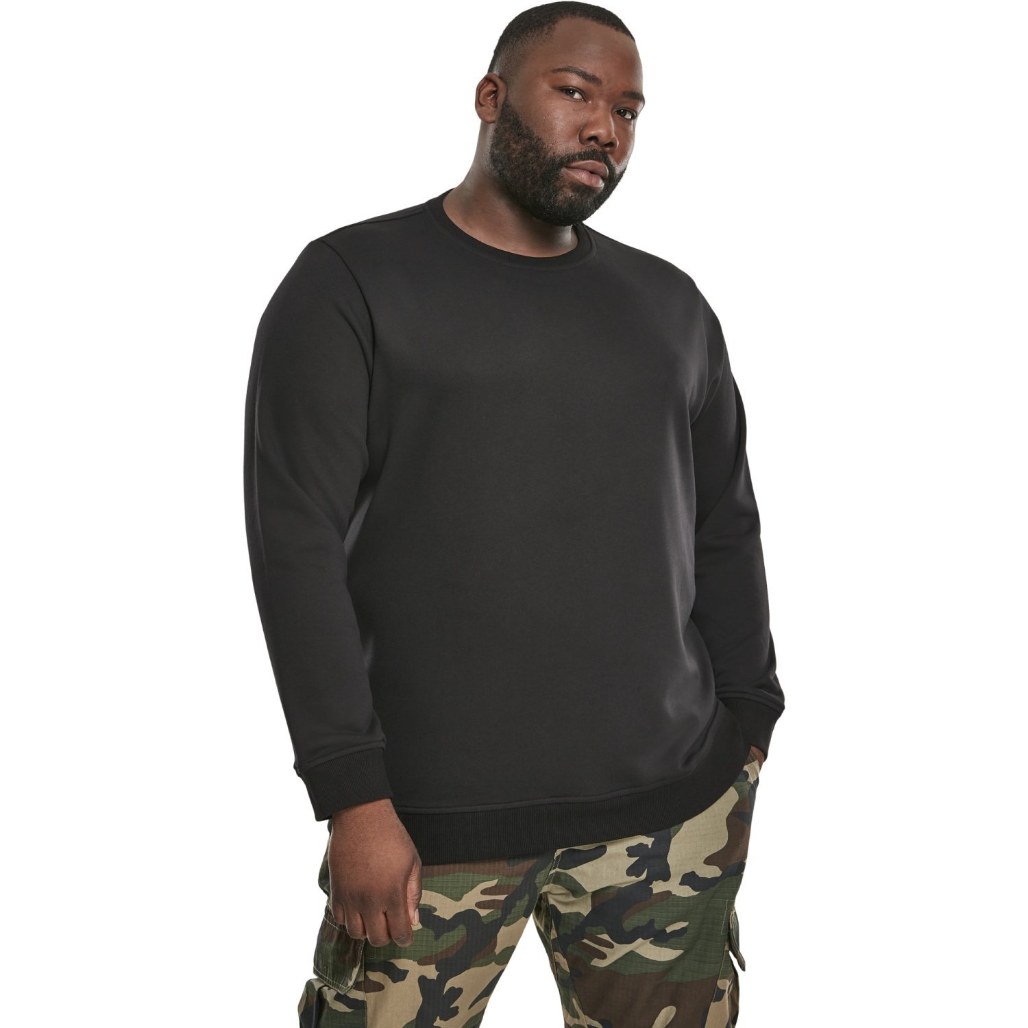 Urban Classics - BASIC TERRY Crewneck Pullover black