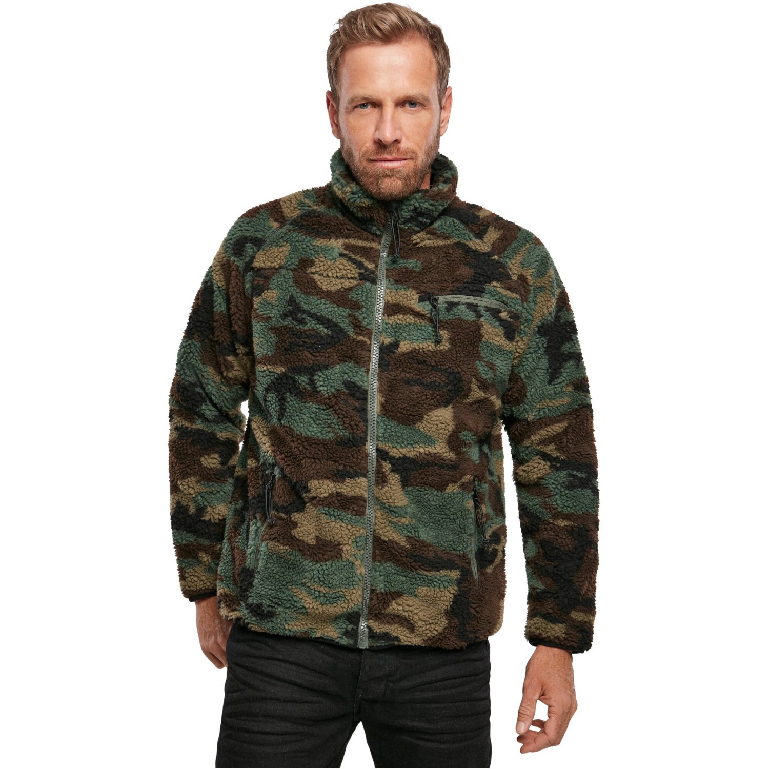 Brandit - Teddyfleece Jacket woodland camo