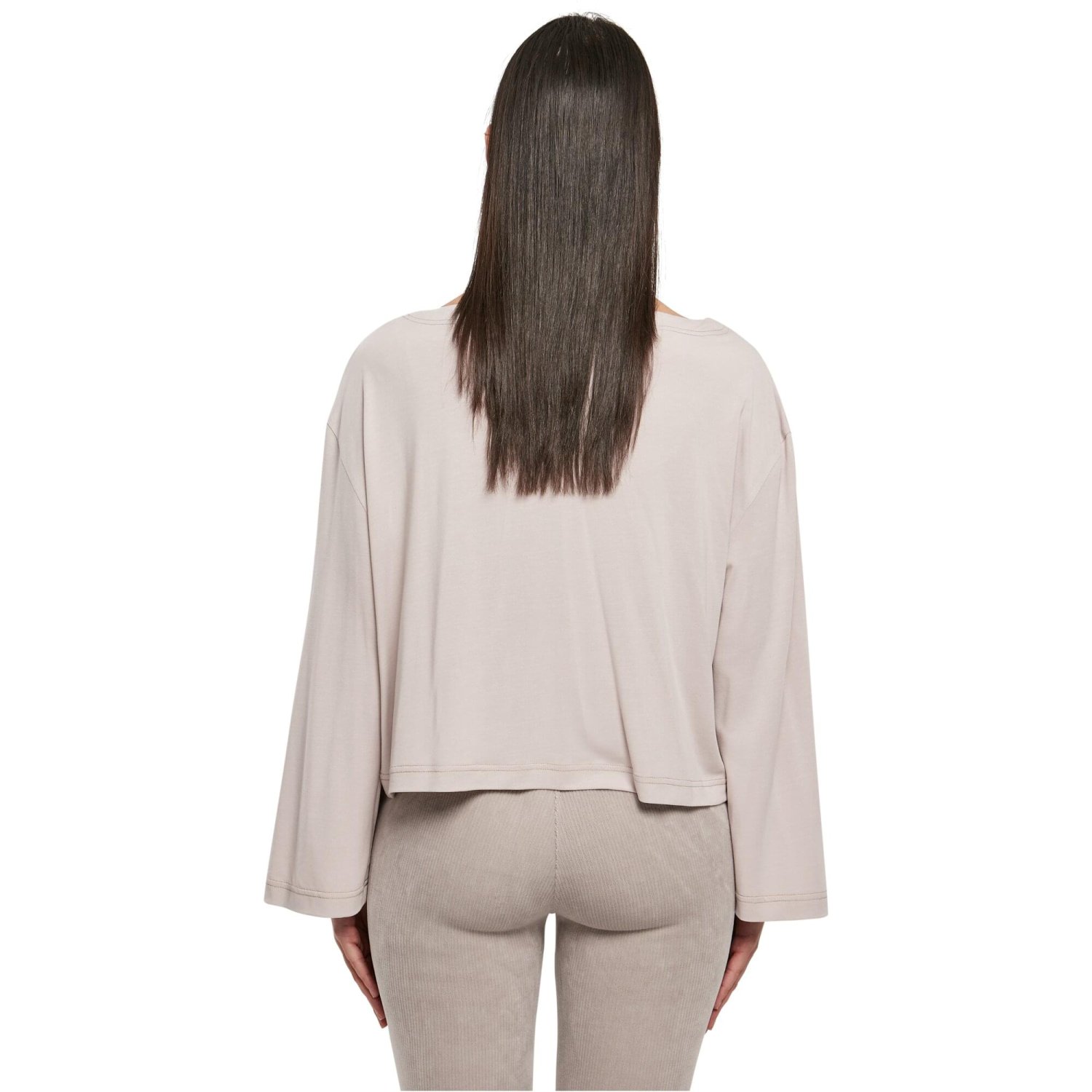 Urban Classics Ladies - Short Modal Bateau Longsleeve