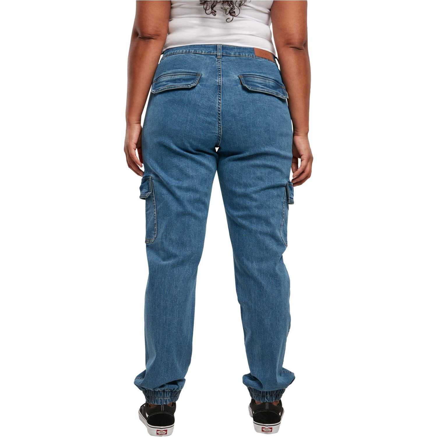 Urban Classics Ladies - Organic Stretch Denim Cargo Jeans
