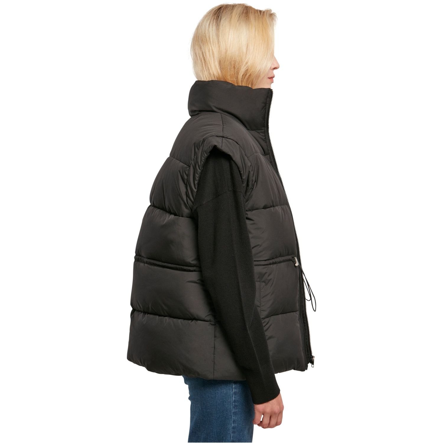 Urban Classics Ladies - Waisted Puffer Vest black