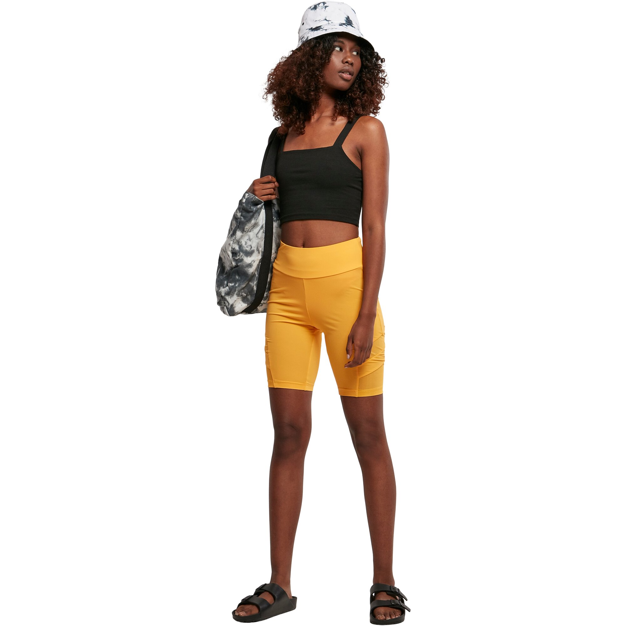 Urban Classics Ladies - CYCLE Tech Mesh Shorts mango