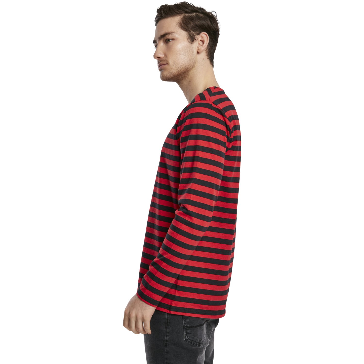 Urban Classics - Regular Stripe Longsleeve red