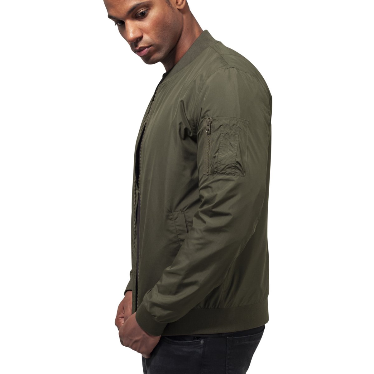 Urban Classics - LIGHT BOMBER Jacket dark olive