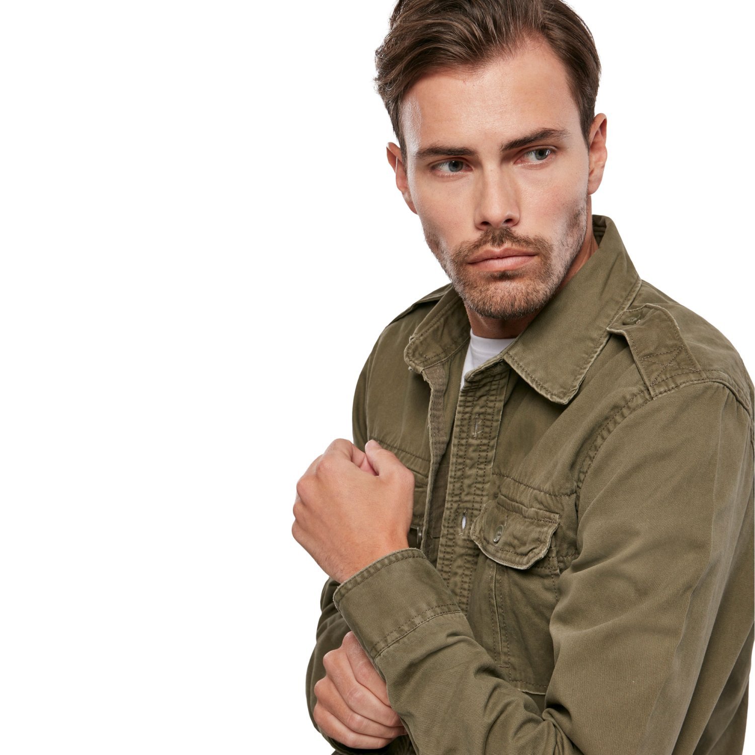Brandit - VINTAGE Denim Shirt olive