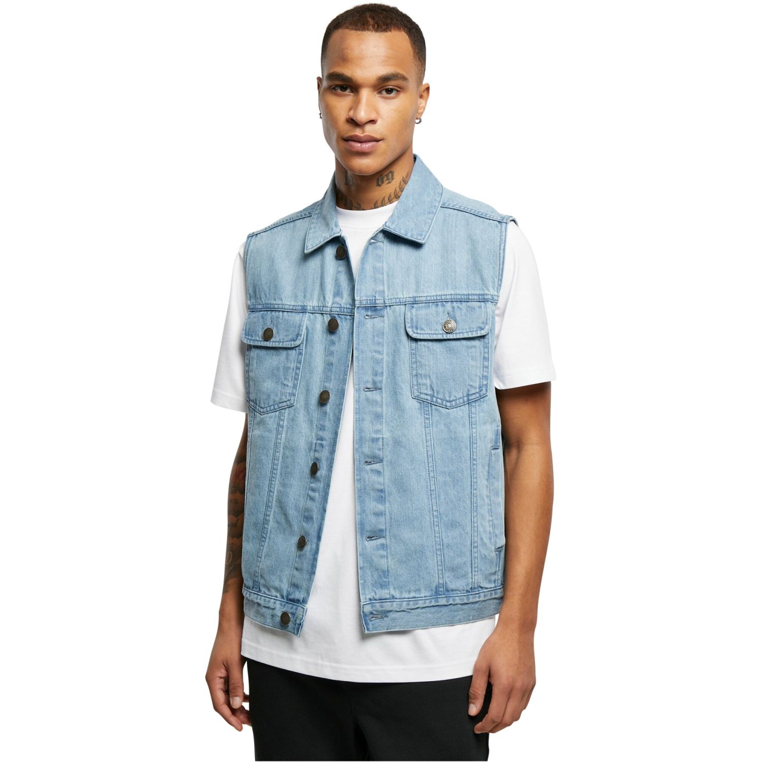 Urban Classics - DENIM Gilet light washed