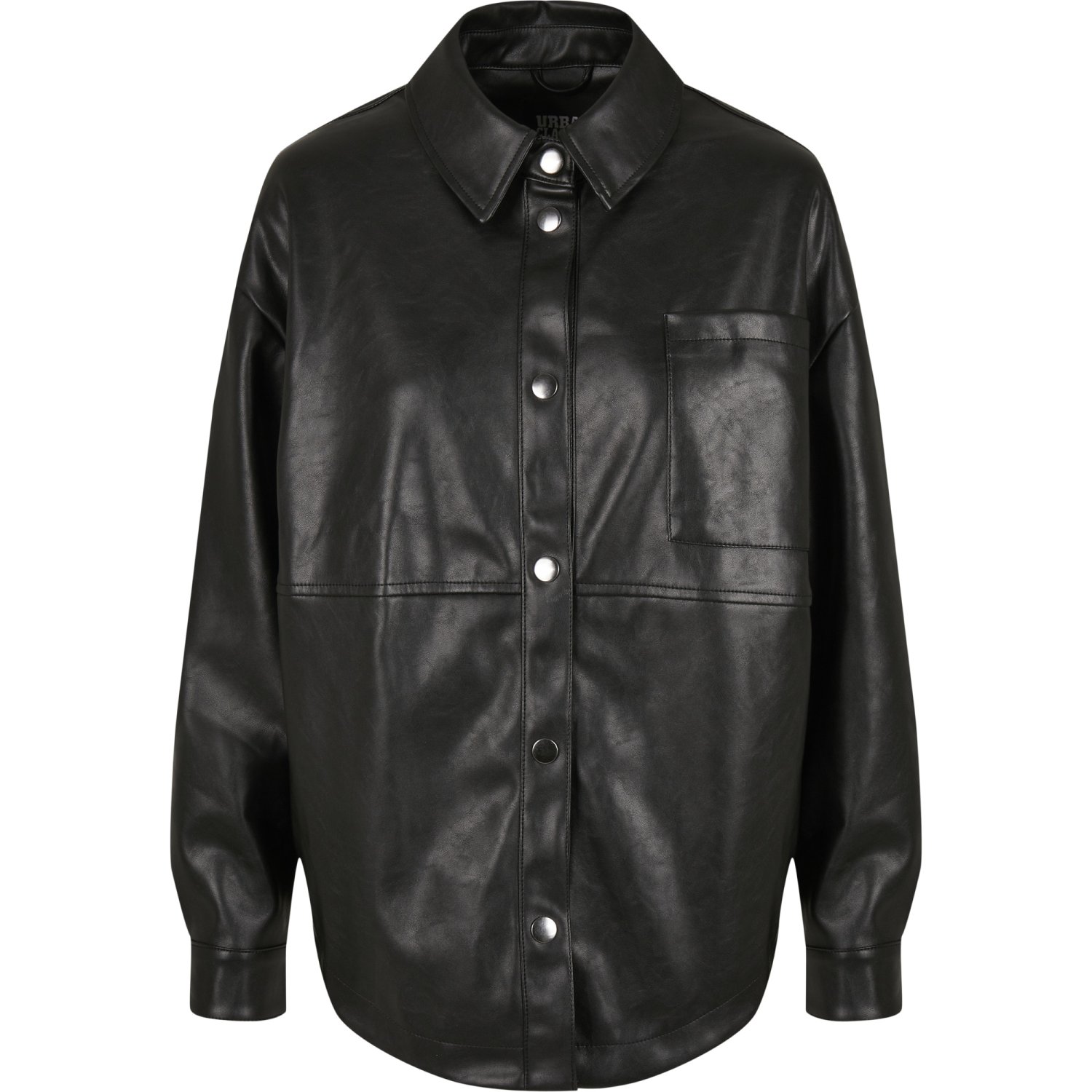 Urban Classics Femme - Veste surchemise en similicuir
