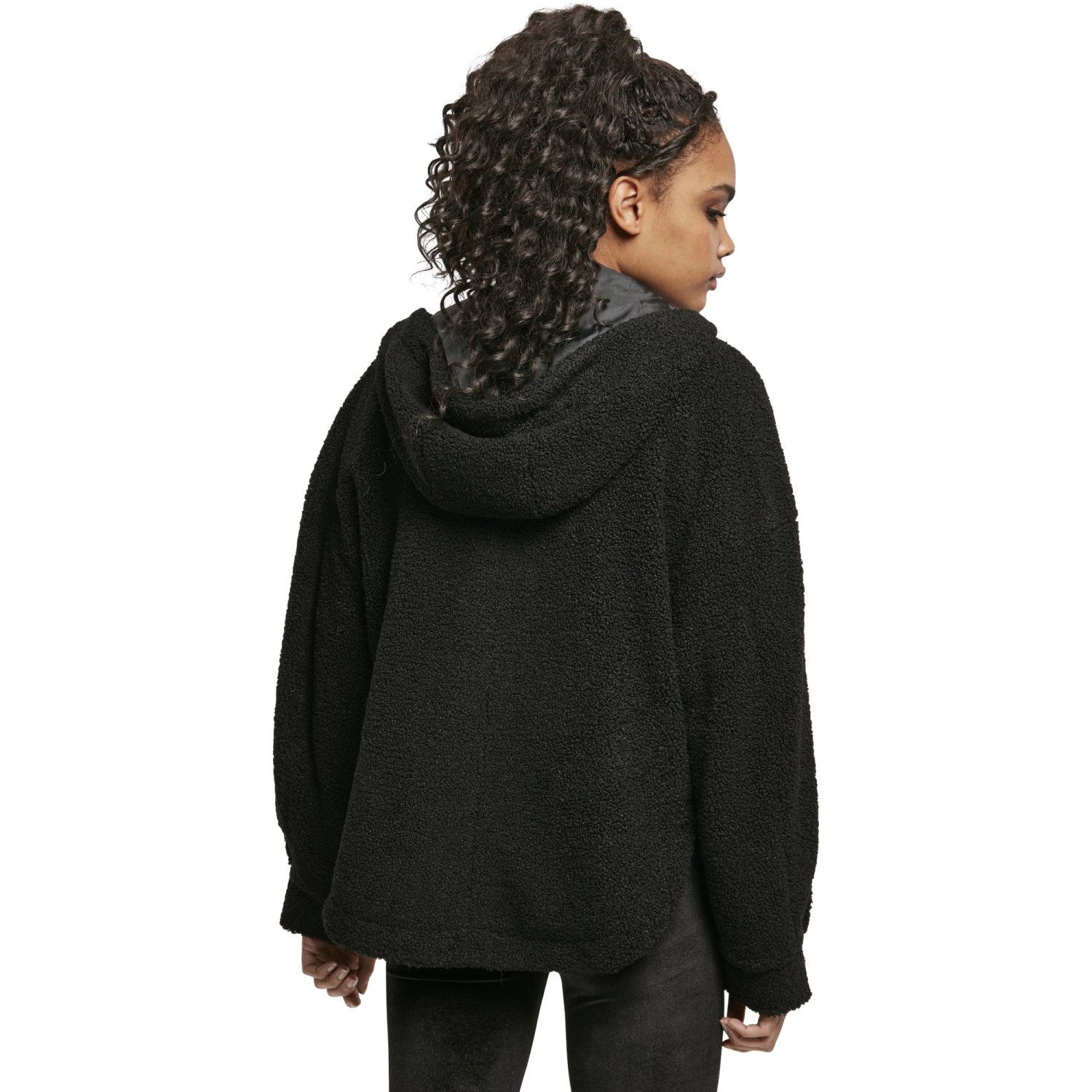 Urban Classics Ladies - Short Sherpa Veste noir