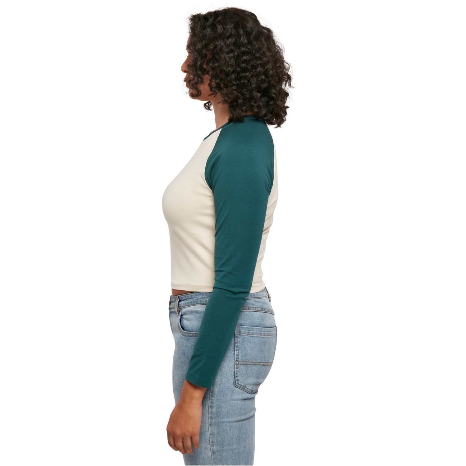 Urban Classics Ladies - Retro Baseball Longsleeve beige