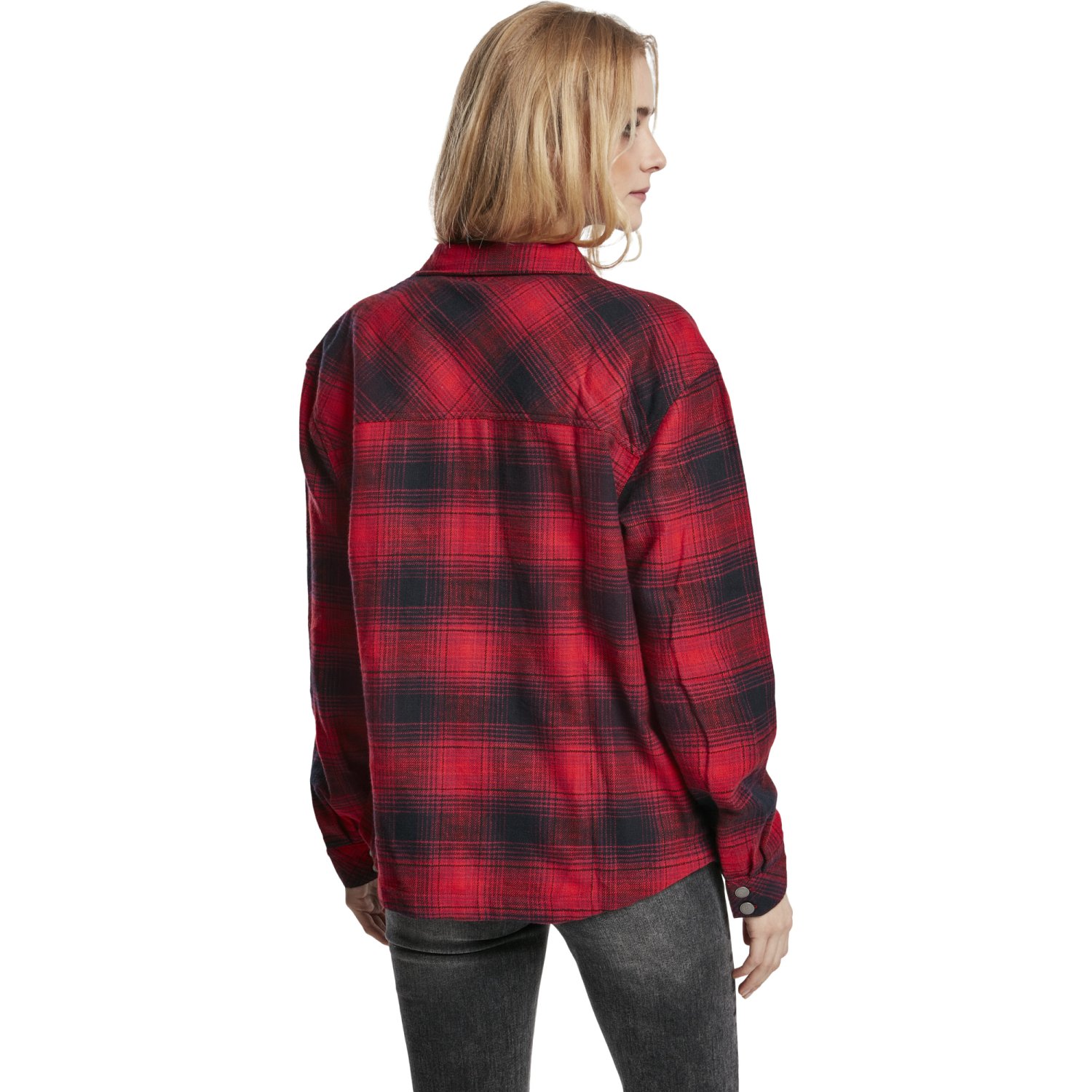 Urban Classics Femme - Check FLANELL Chemise rouge