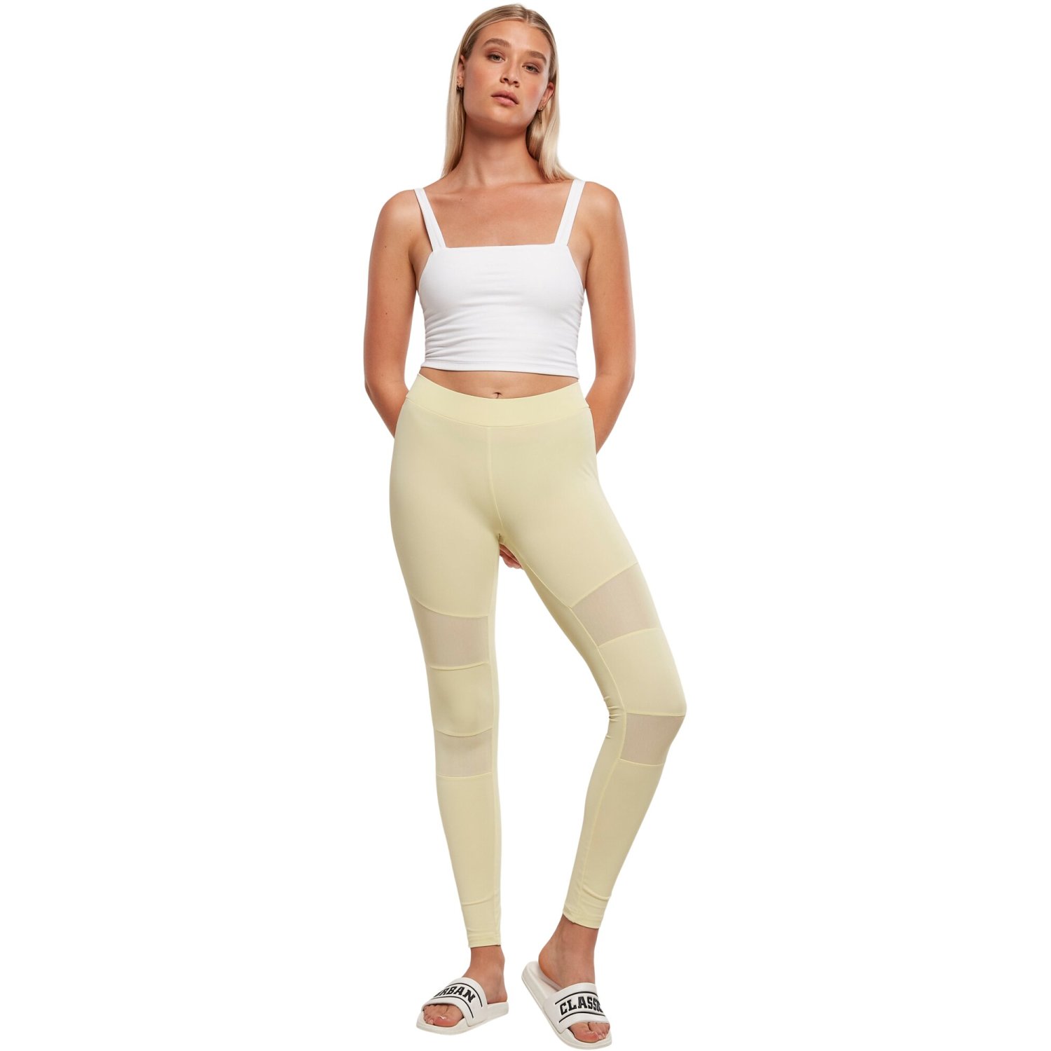 Urban Classics Ladies - TECH MESH Leggings jaune