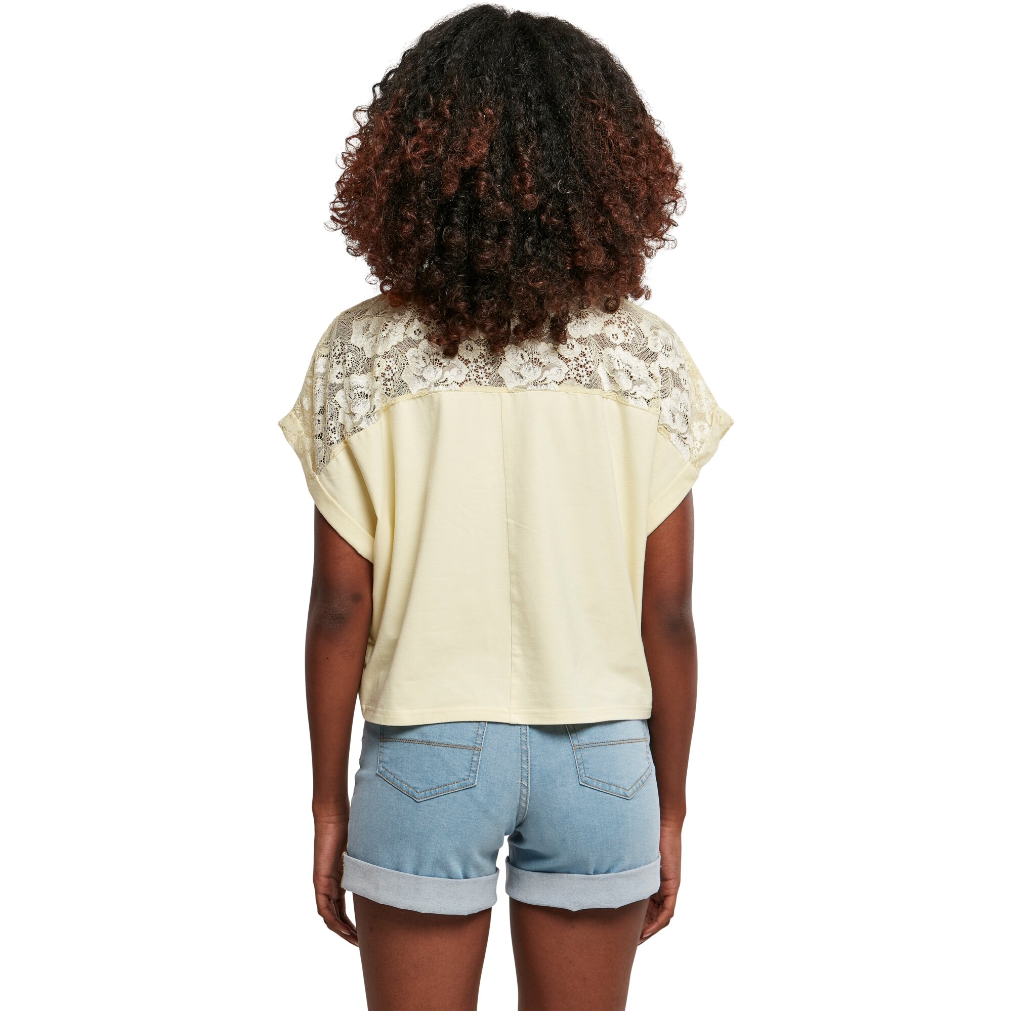 Urban Classics Ladies - Short Oversized Lace Top