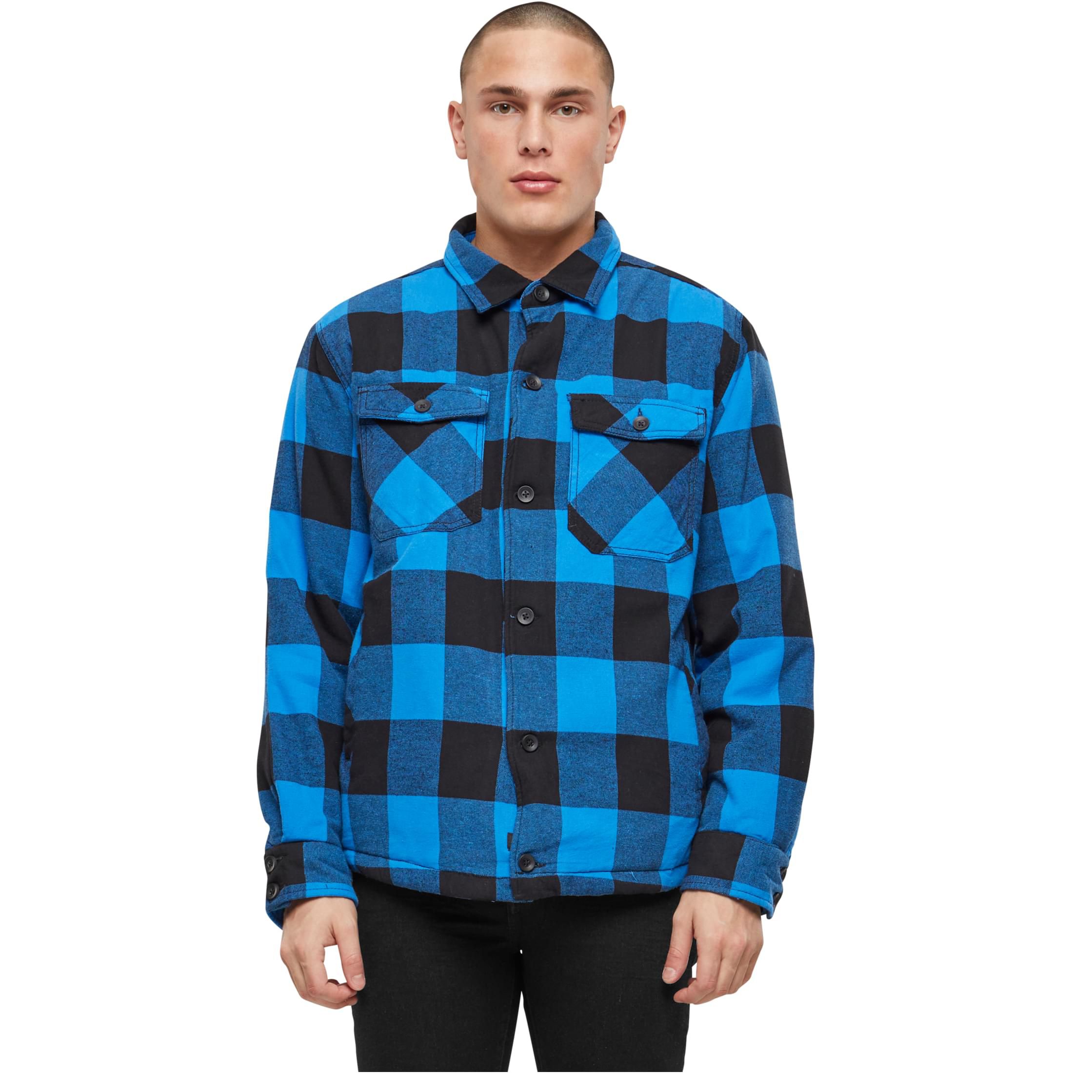 Brandit - Lined Lumberjack Jacket black / royal