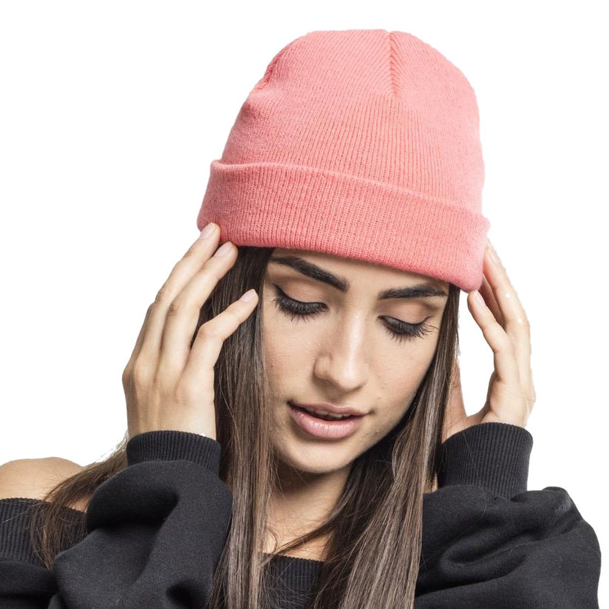 Flexfit Yupoong Heavyweight Beanie d'hiver - coral