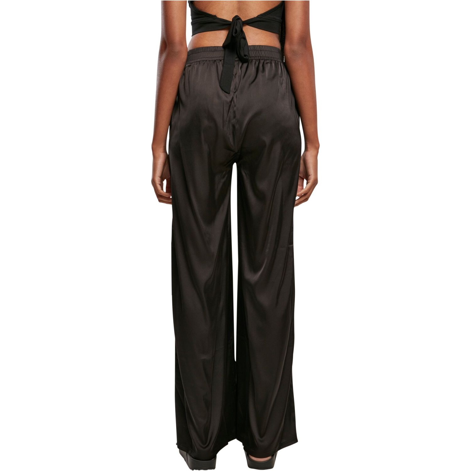 Urban Classics Ladies - Wide Leg SATIN Pants