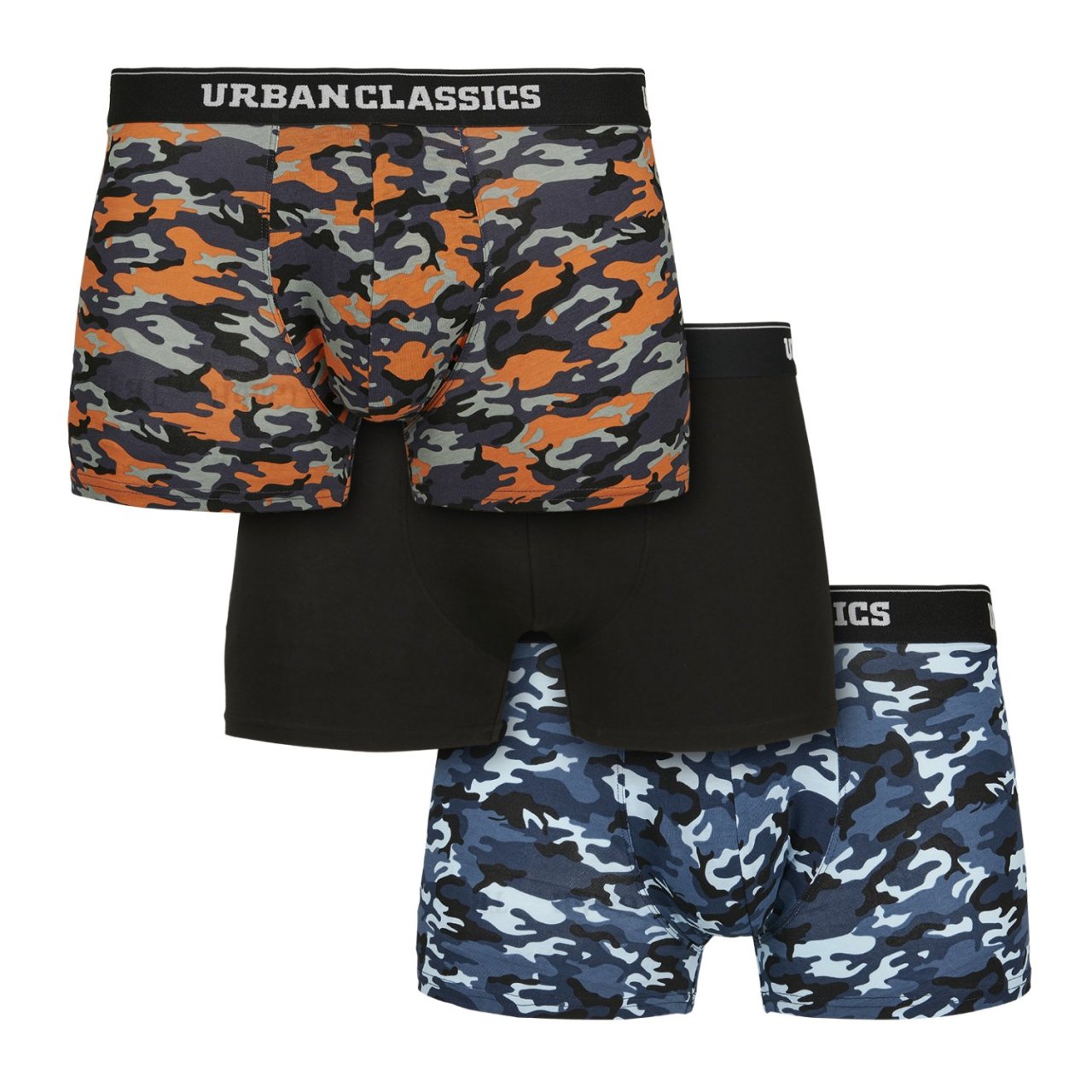 Urban Classics - Boxer Shorts 3-pack camo / noir