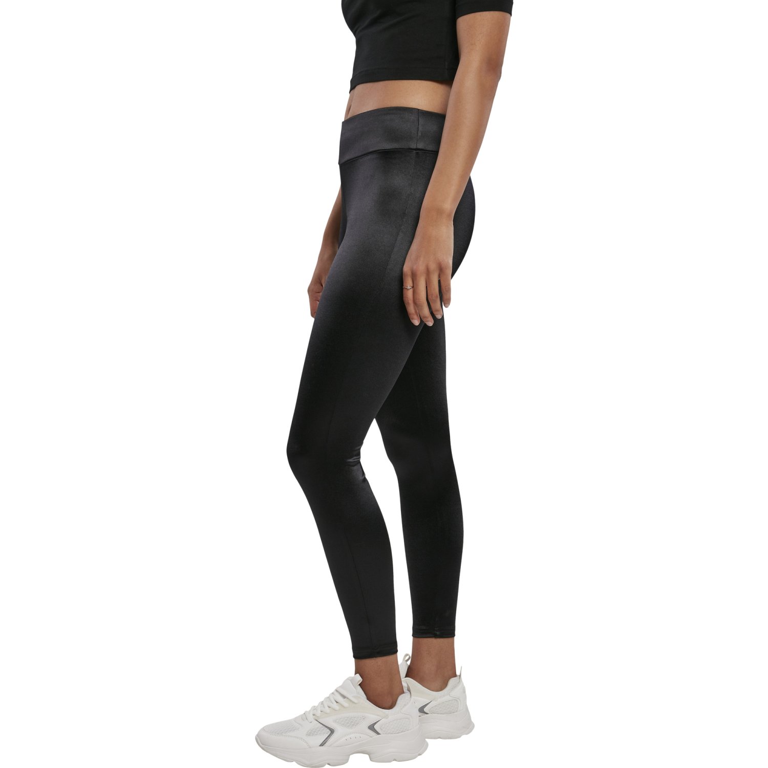 Urban Classics Ladies - SHINY High Waist Leggings schwarz