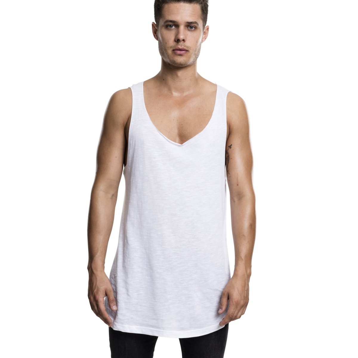 Urban Classics - LONG SHAPED Loose Tank Top white