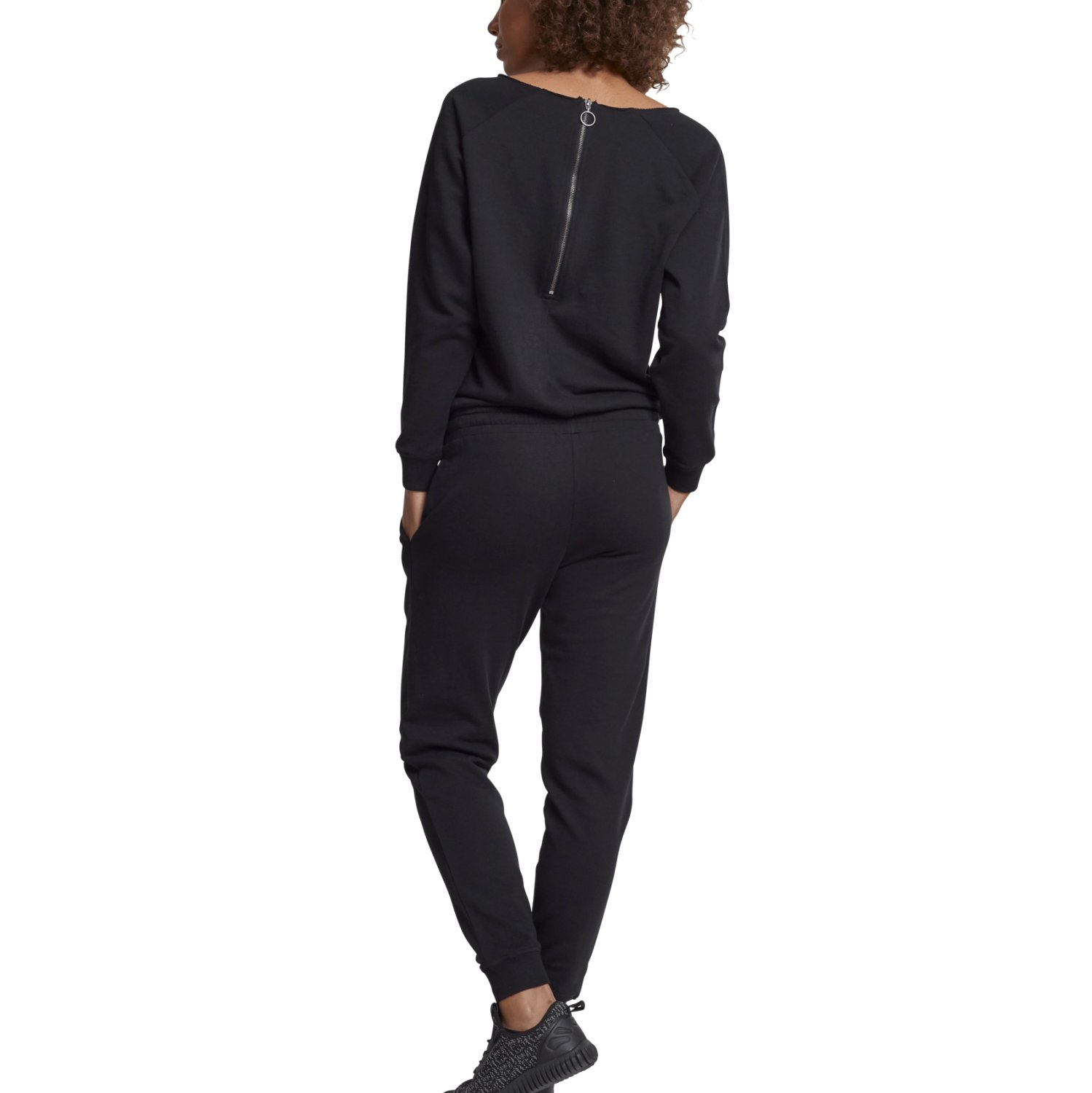 Urban Classics Ladies - Terry Longsleeve Jumpsuit noir