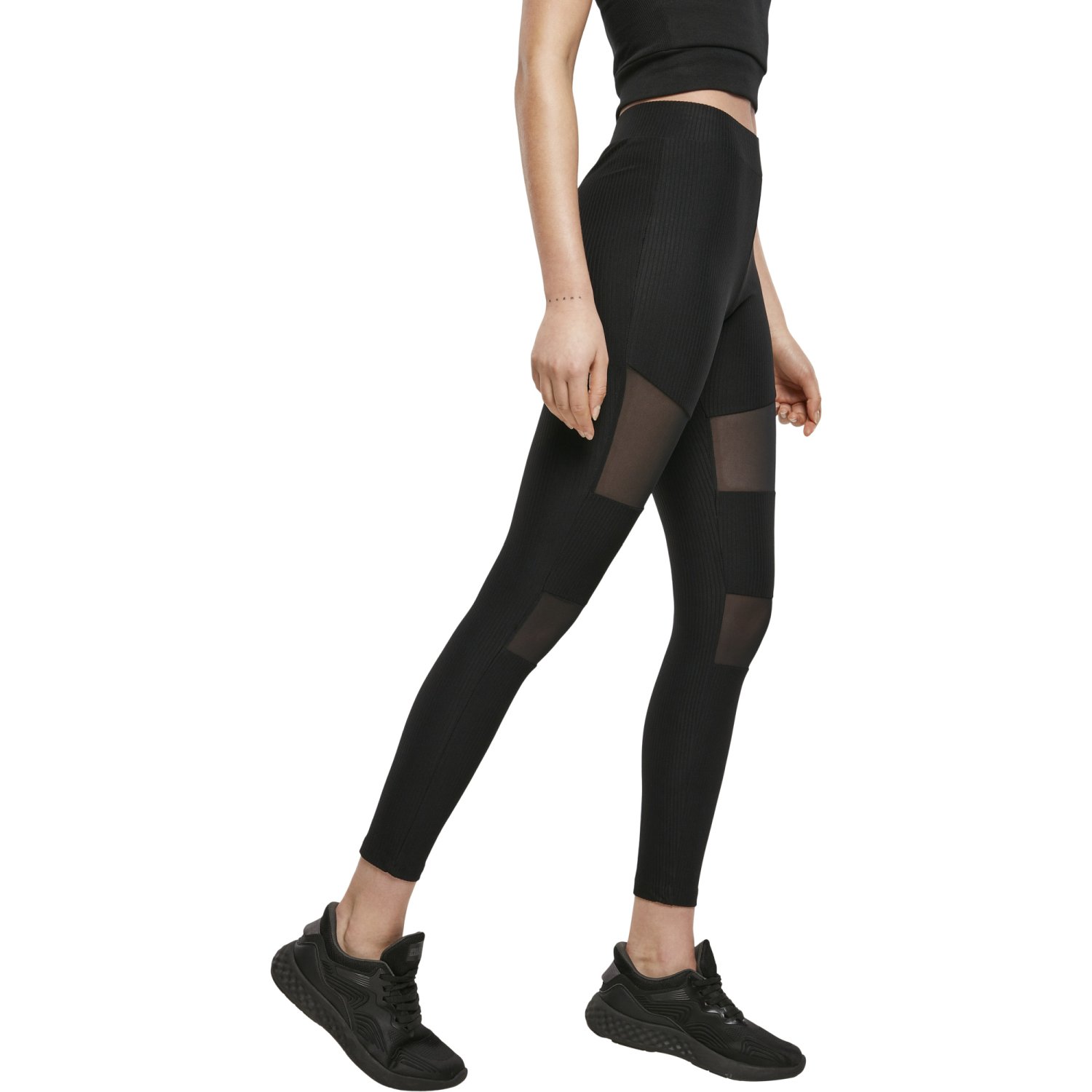 Urban Classics Ladies - TECH MESH Rib Fitness Leggings