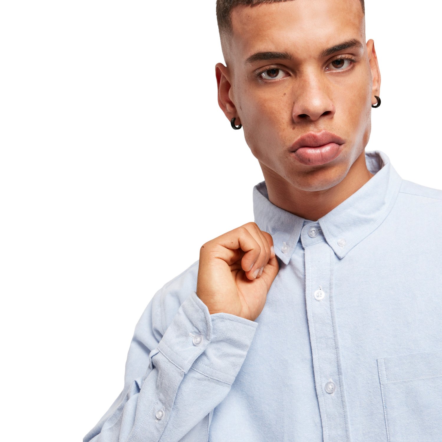 Urban Classics - Basic Oxford Shirt blue / white