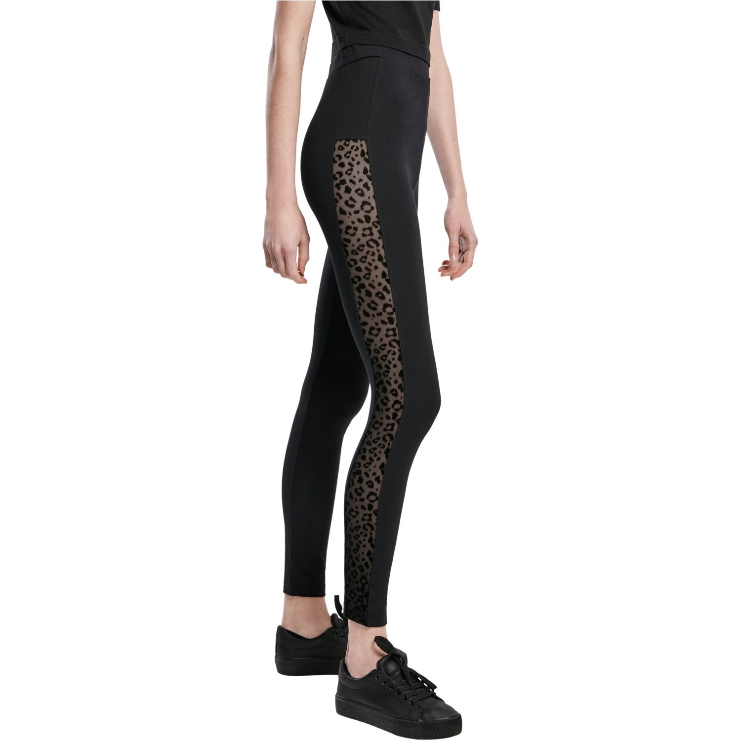 Urban Classics Ladies - FLOCK LACE Leggings black