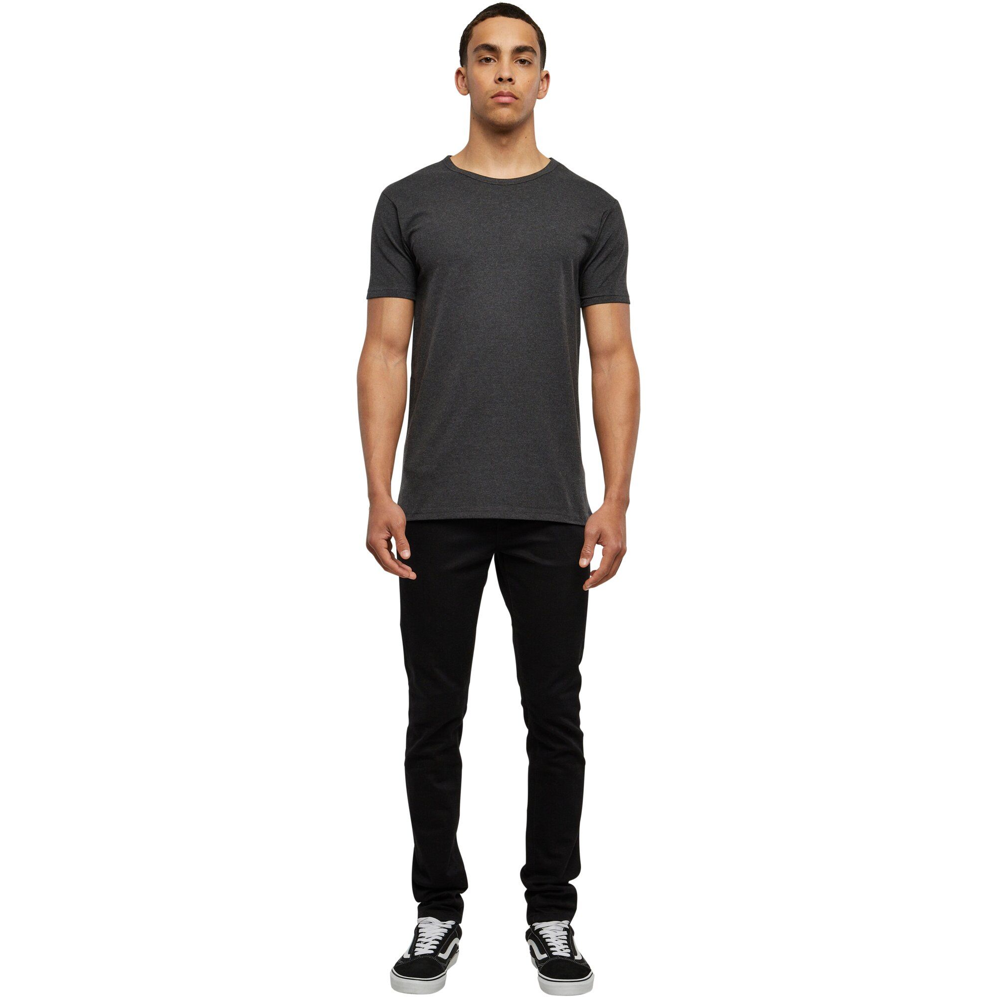 Urban Classics - FITTED STRETCH Shirt charcoal