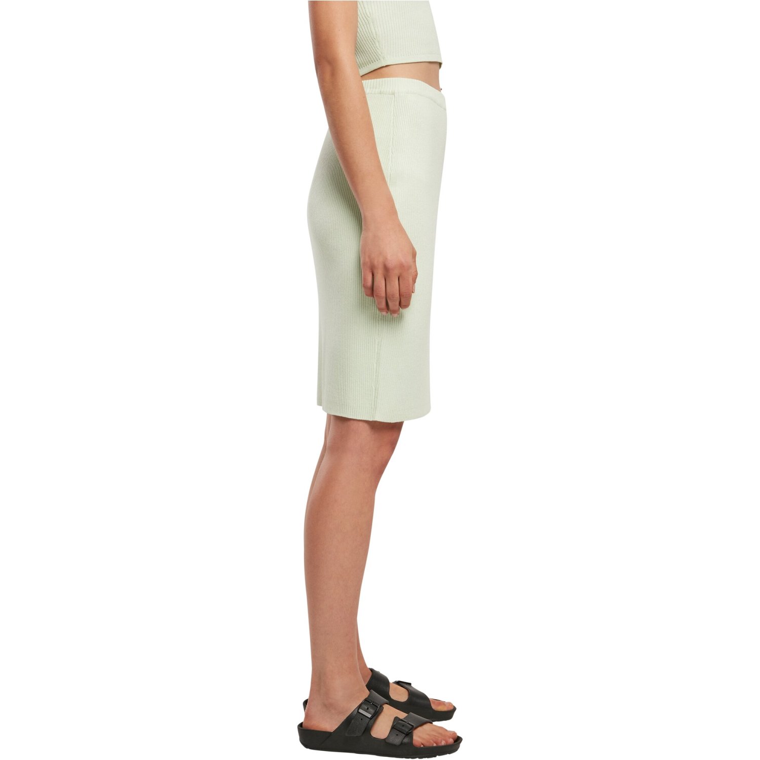 Urban Classics Ladies - Rib Knit Jupe minte