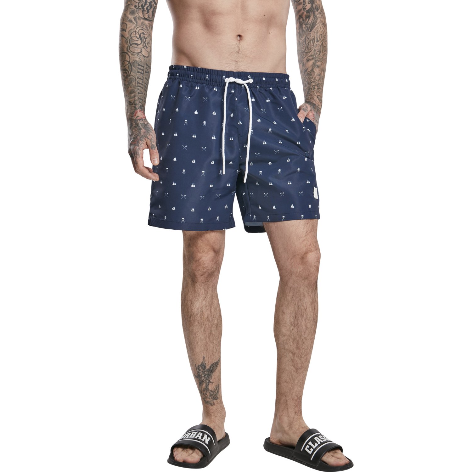 Urban Classics - PATTERN Short de bain skull
