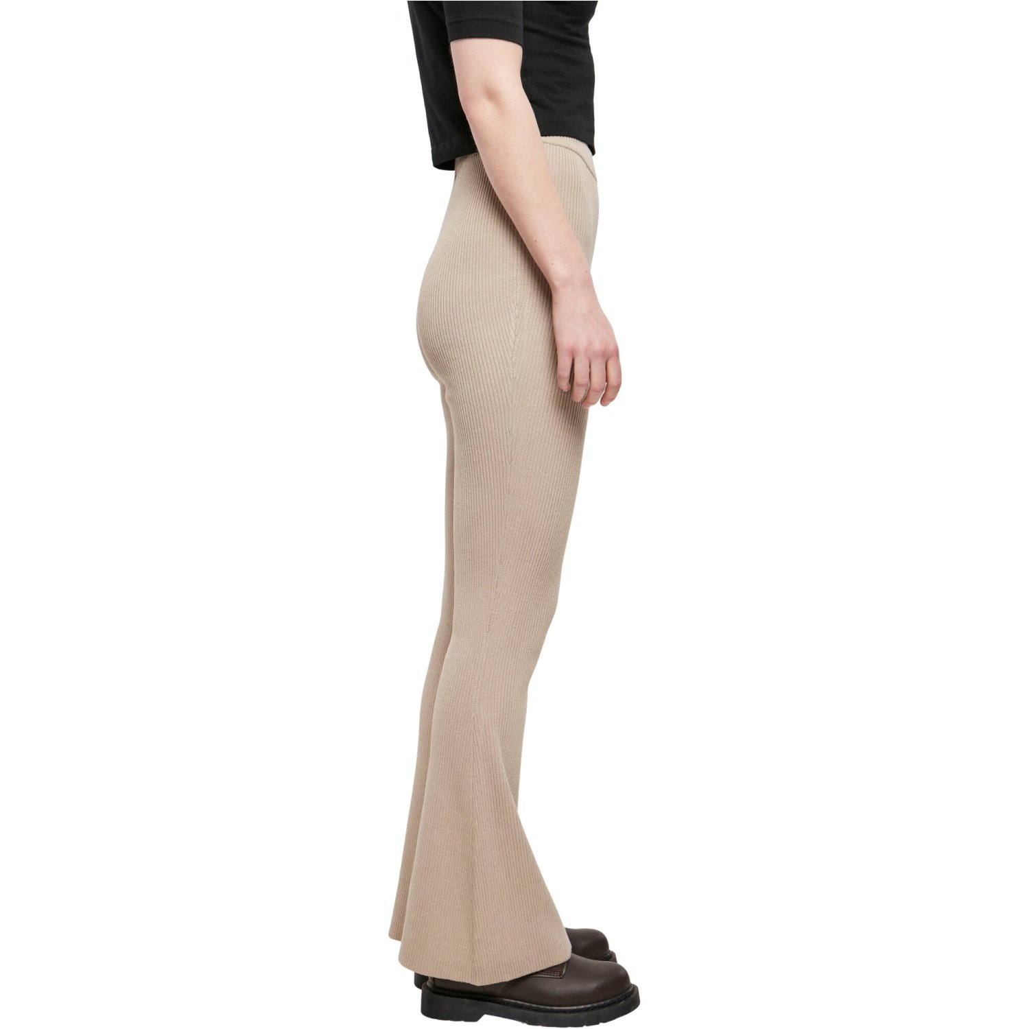 Urban Classics Ladies - Rib Knit Bootcut Leggings