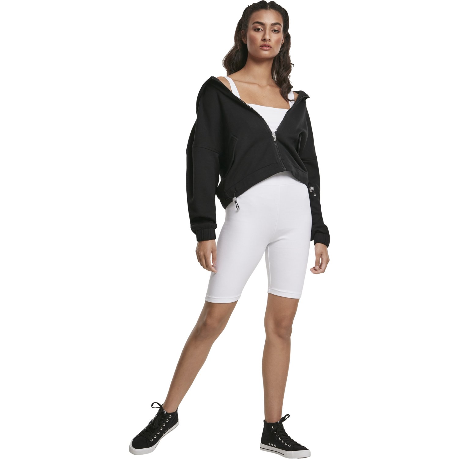 Urban Classics Ladies - High Waist CYCLE Shorts blanc