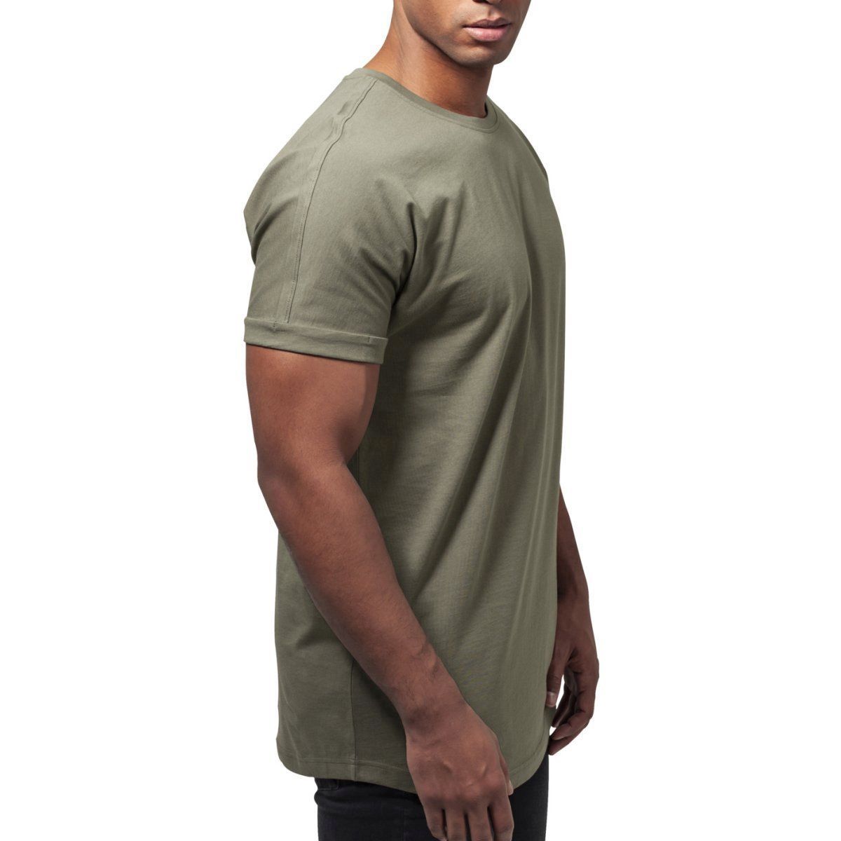 Urban Classics - SHAPED Long Turnup Tee olive