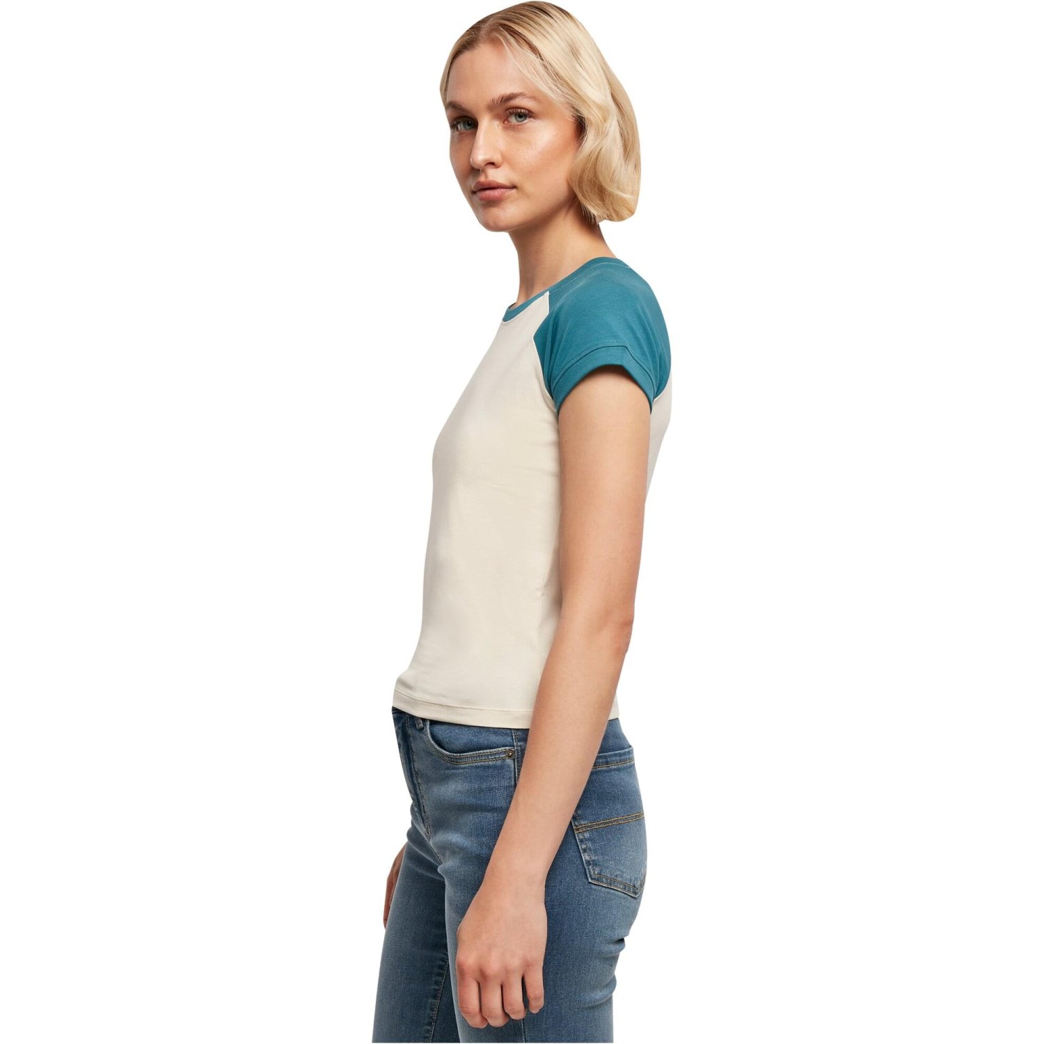 Urban Classics Ladies - Organic Stretch Retro Baseball Shirt