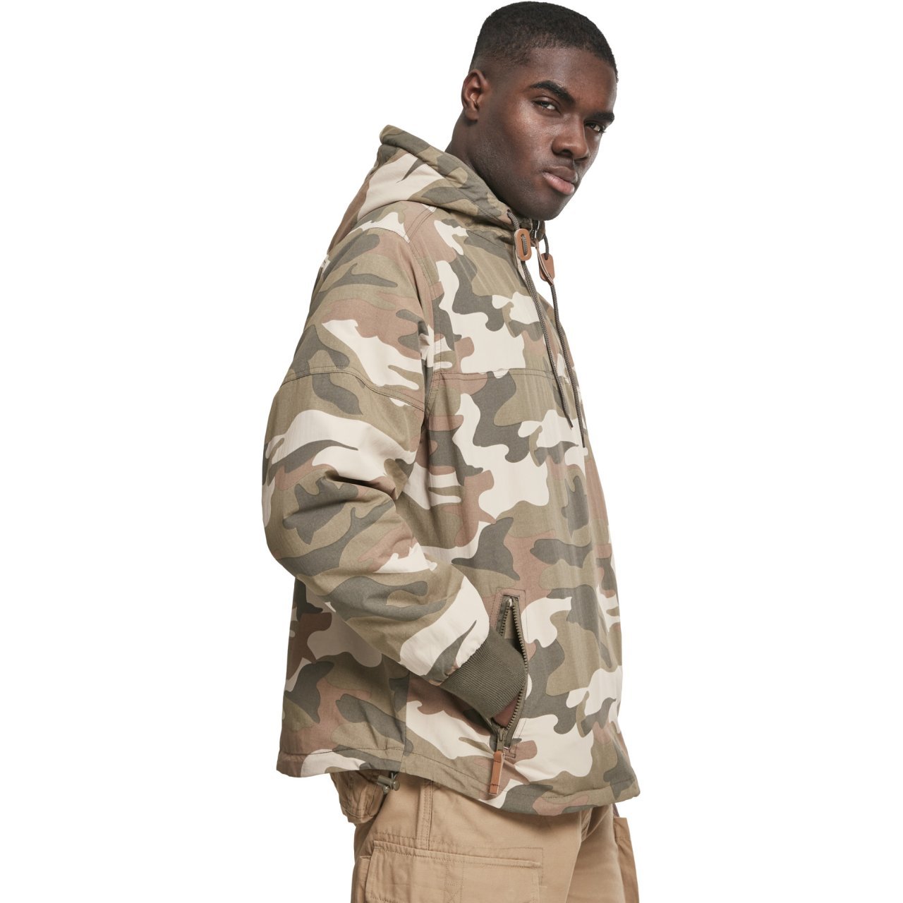 Brandit LUKE Pull-Over Outdoor Army Windbreaker wood camo