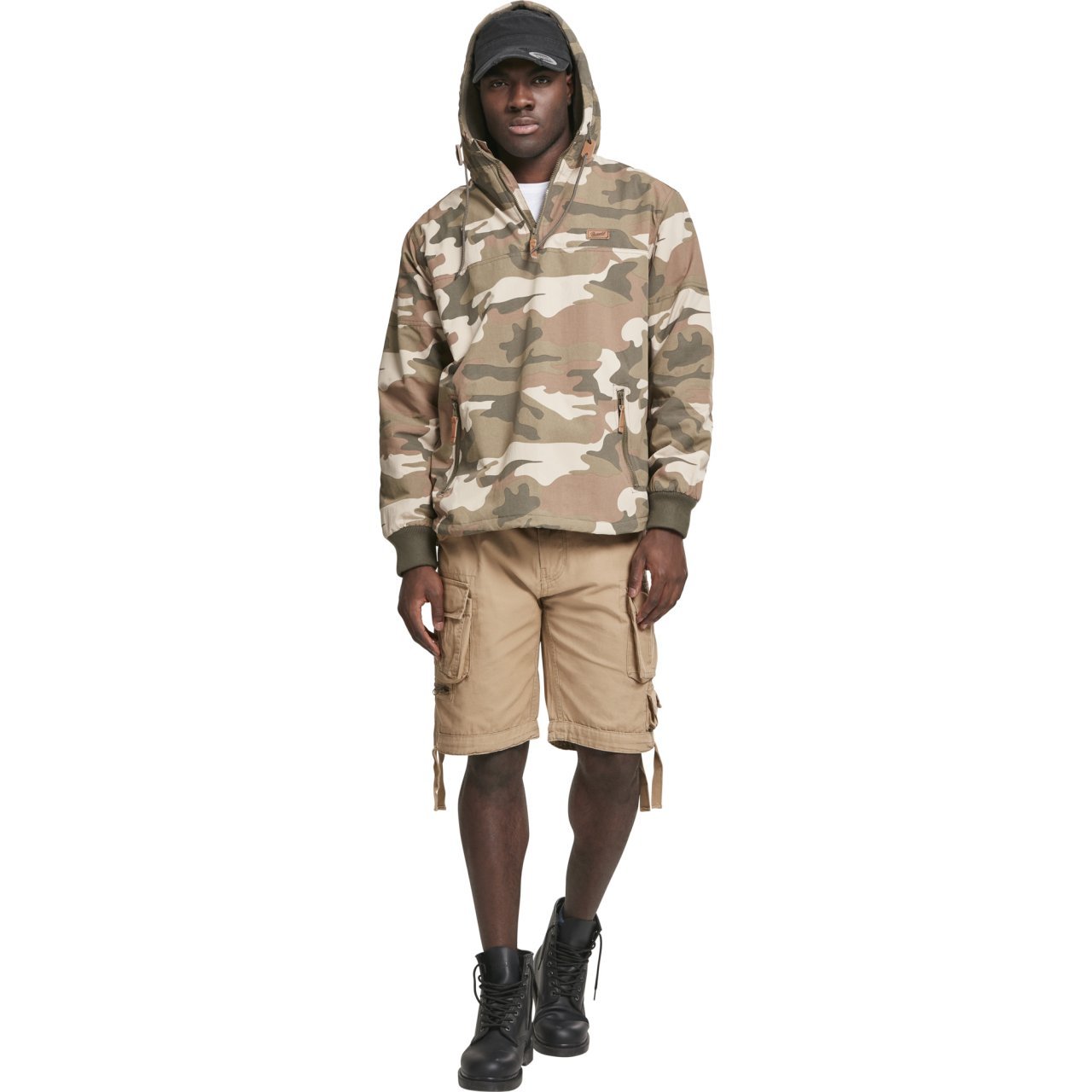 Brandit LUKE Pull-Over Outdoor Army Windbreaker wood camo
