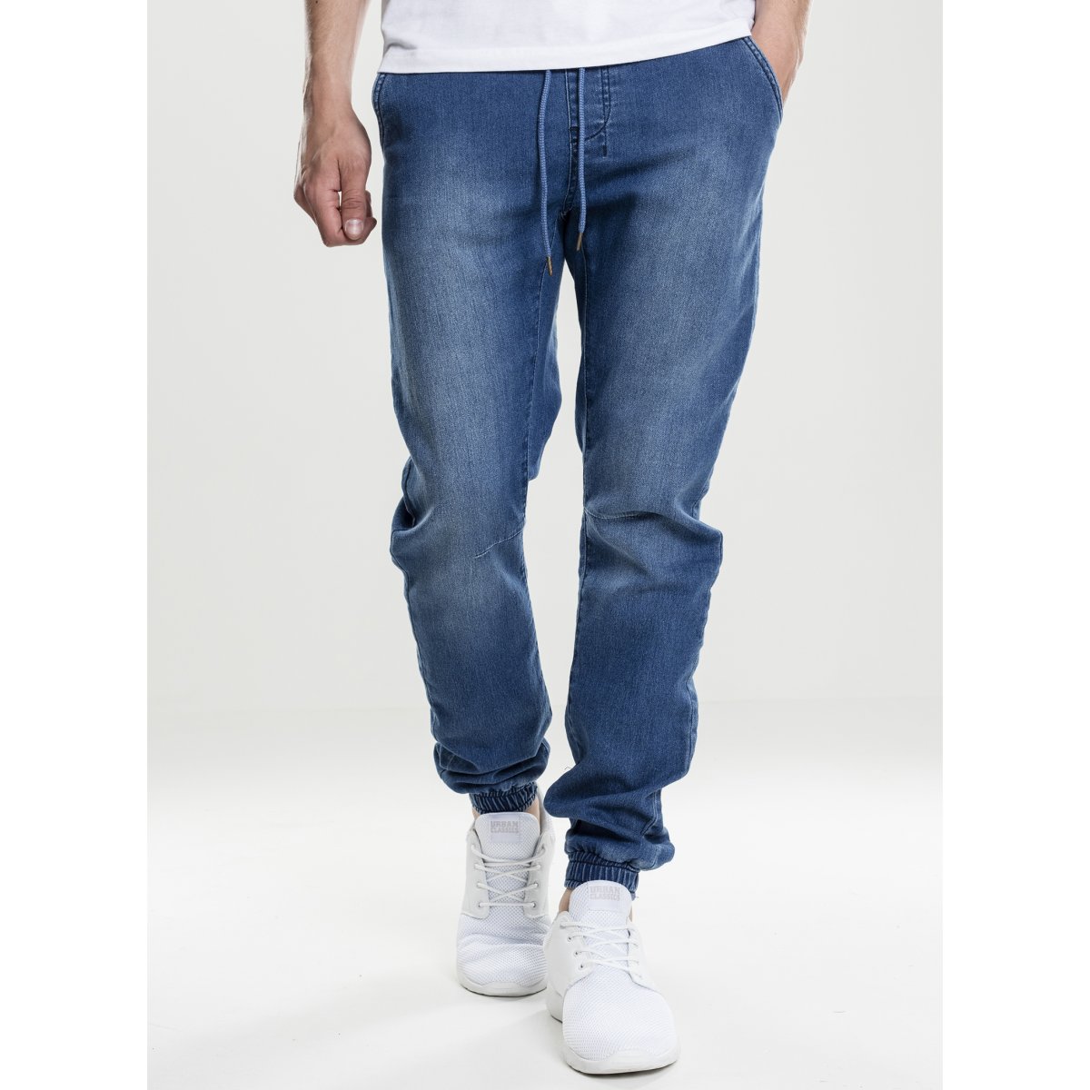 Urban Classics - Knitted Denim Jogpants blue washed