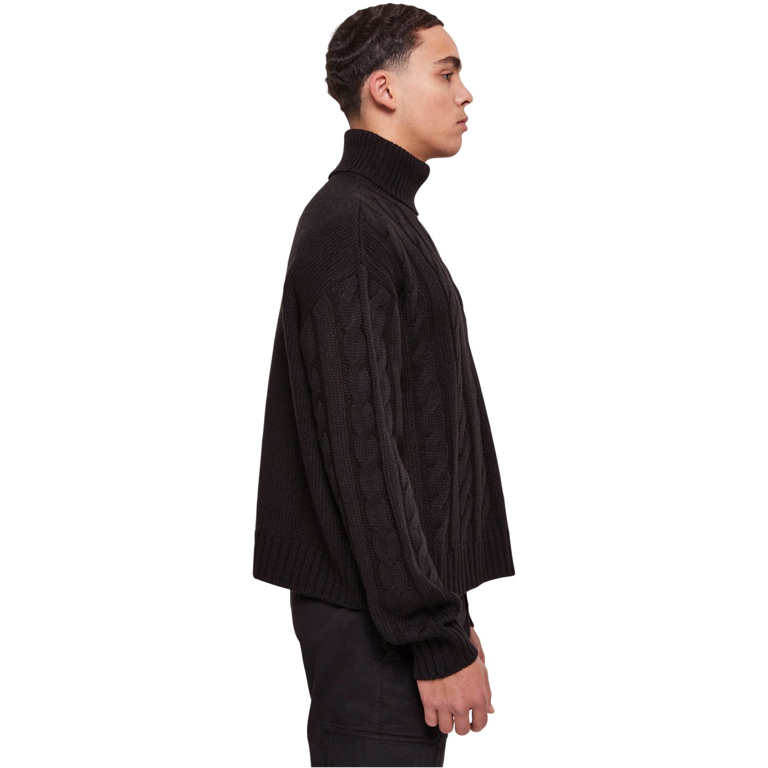Urban Classics - Boxy Roll Neck Sweater noir