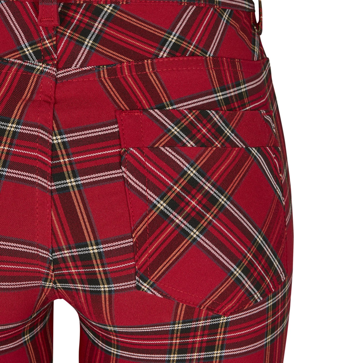 Urban Classics Ladies - TARTAN Skinny Pants red