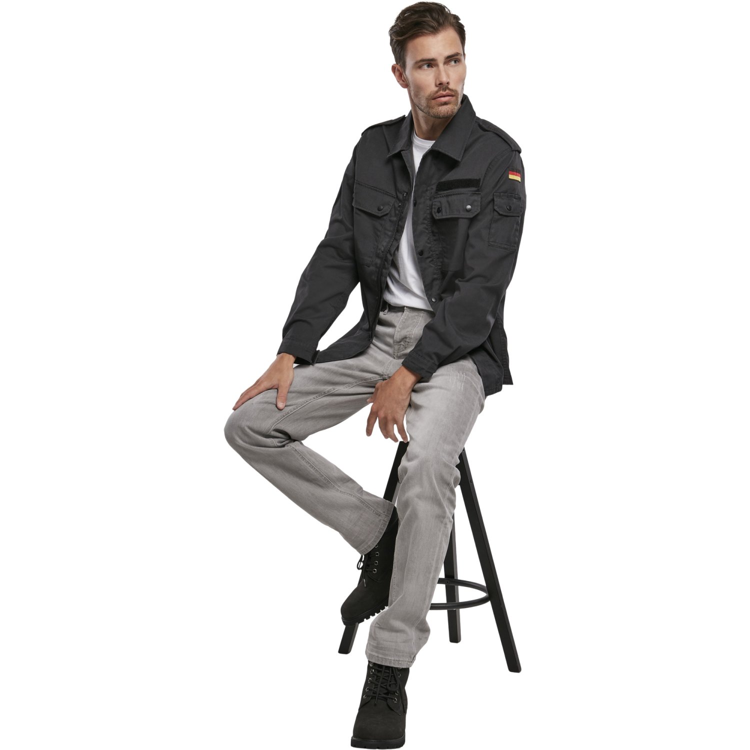 Brandit - BW Field Blouse Zip Shirt black
