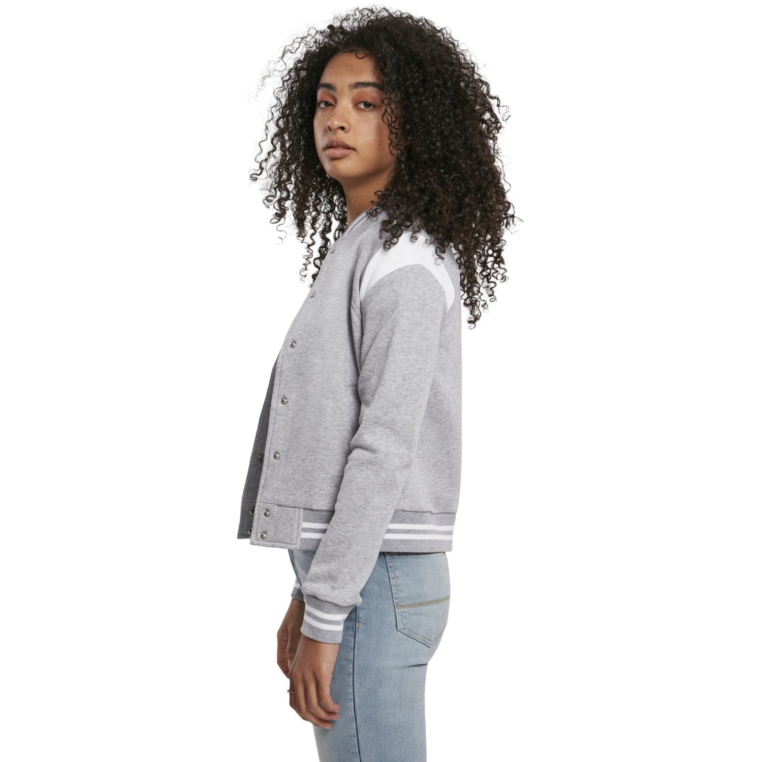 Urban Classics Ladies - ORGANIC College Sweat Veste gris