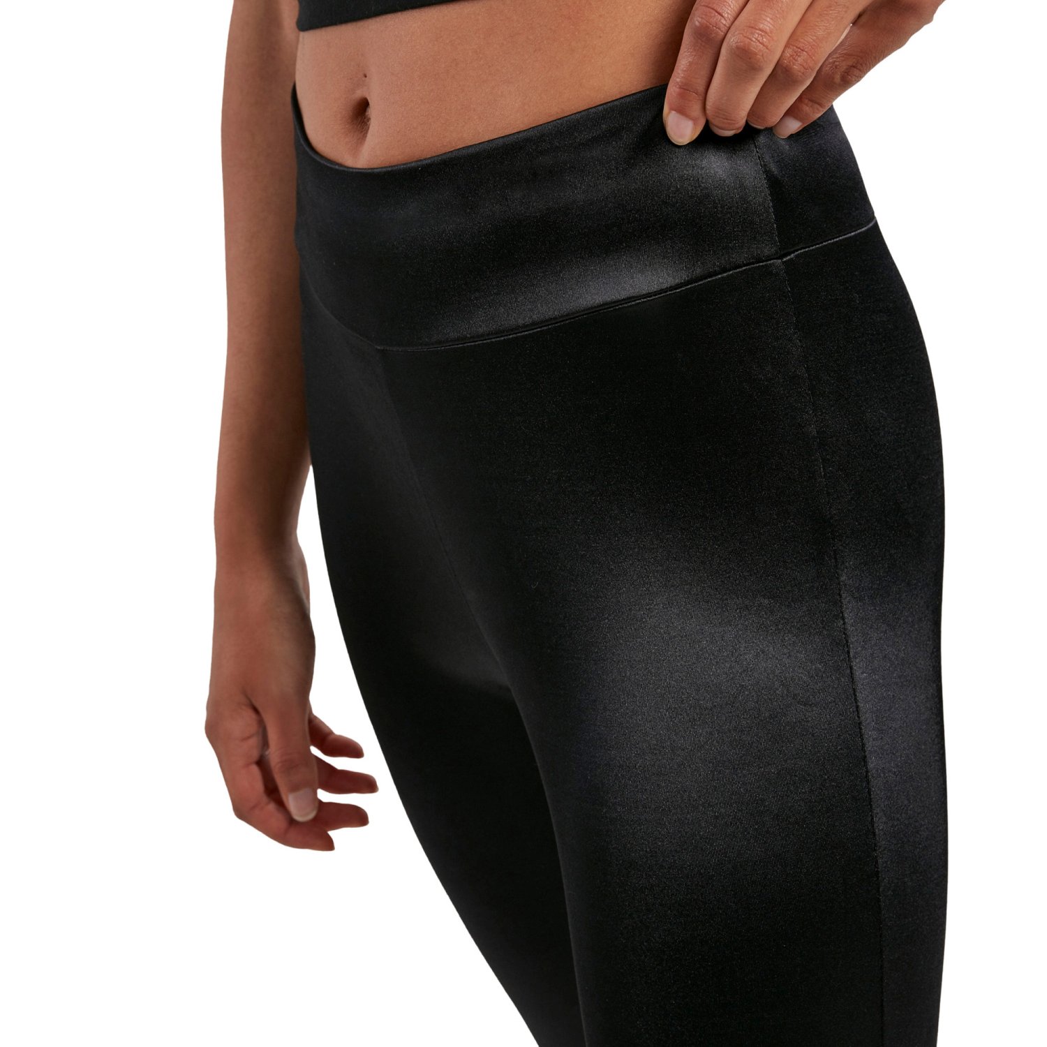 Urban Classics Ladies - SHINY High Waist Leggings schwarz