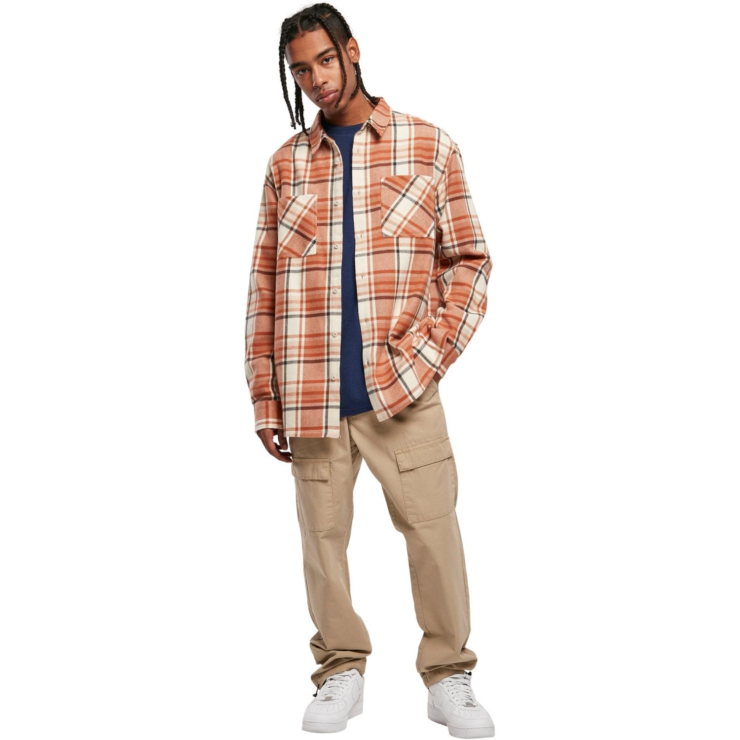 Urban Classics - Long Oversized Checked Flanell Hemd