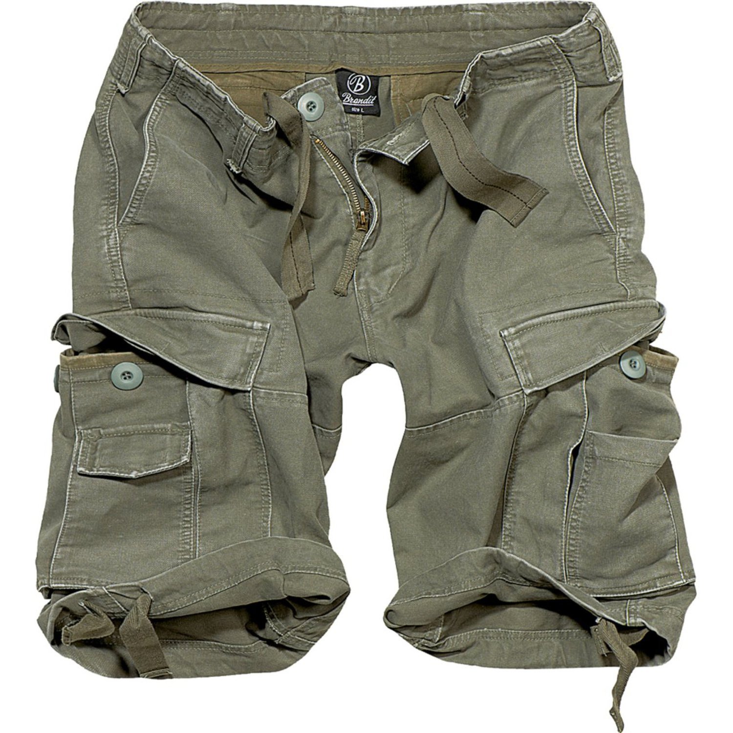 Brandit VINTAGE Outdoor Cargo Army Shorts olive