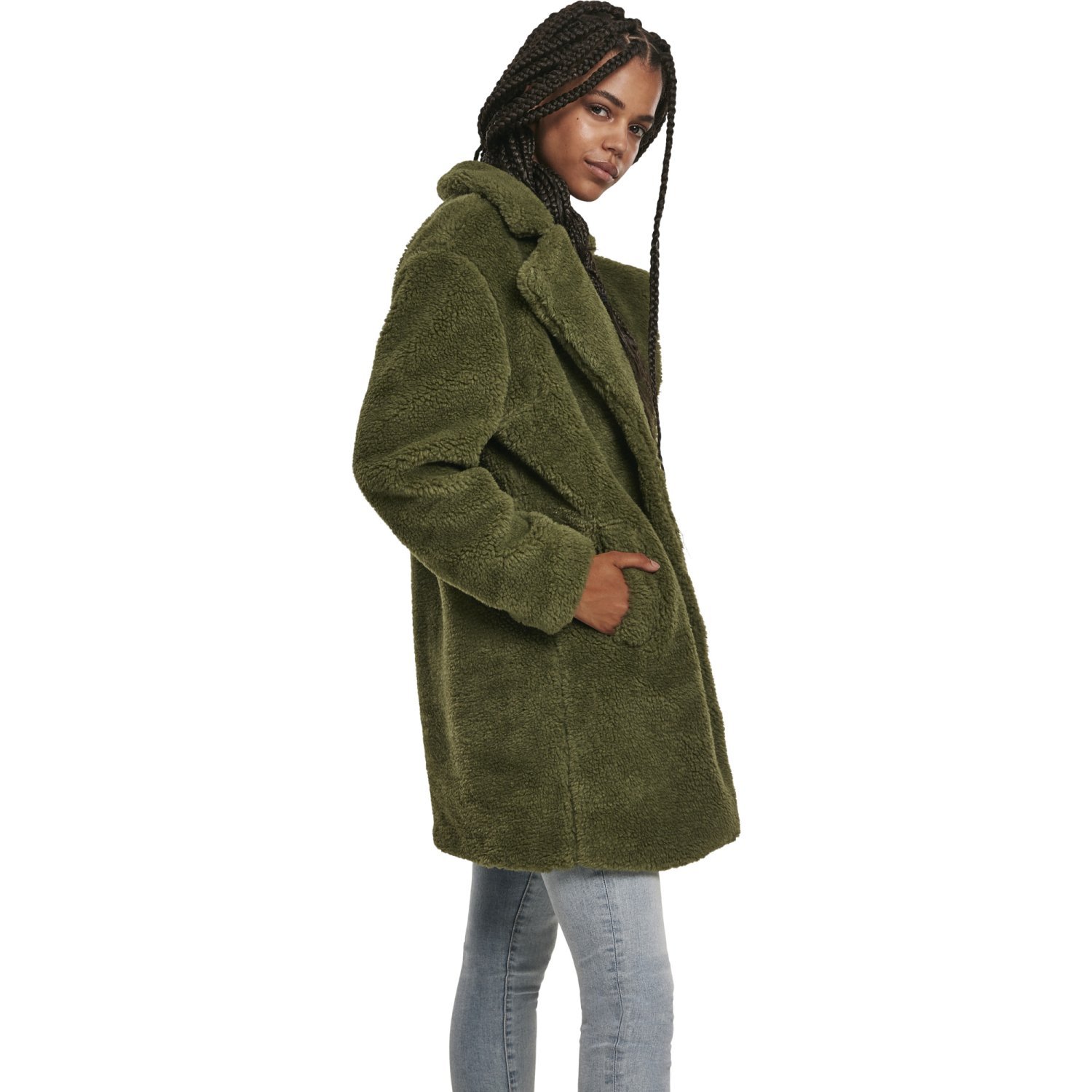 Urban Classics Ladies - OVERSIZED SHERPA Manteau olive