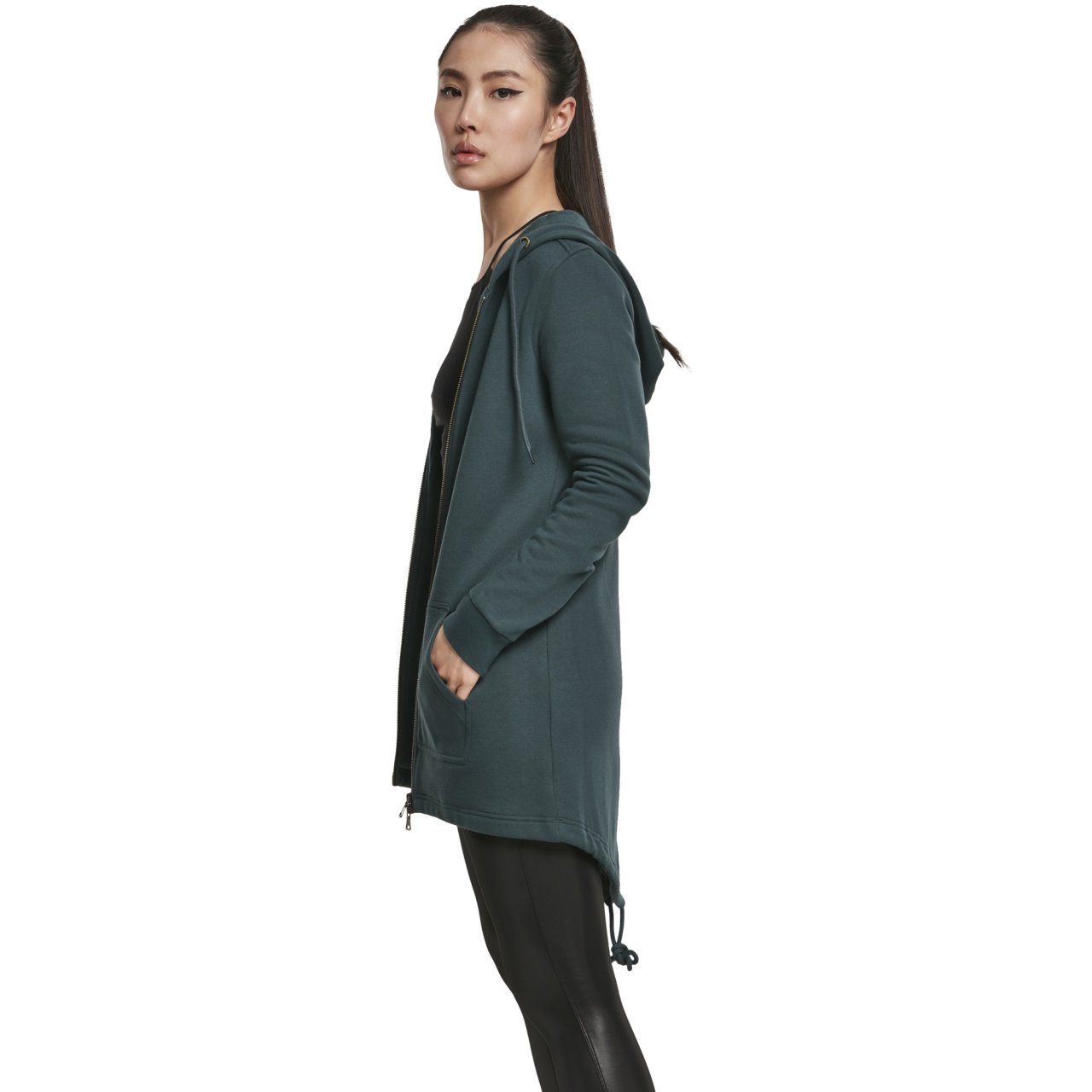 Urban Classics Ladies - SWEAT PARKA Zip Hoody bottlegreen