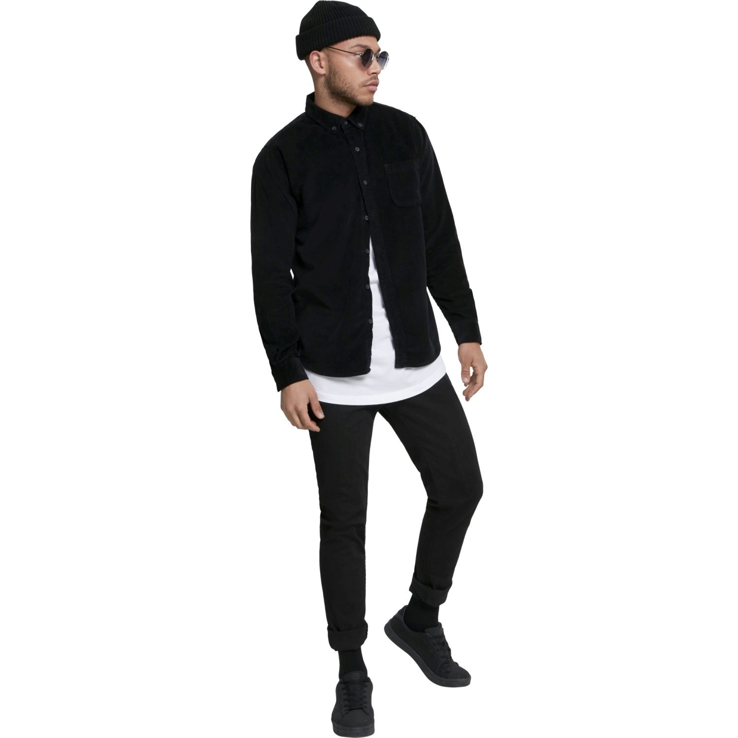 Urban Classics - Corduroy Shirt black